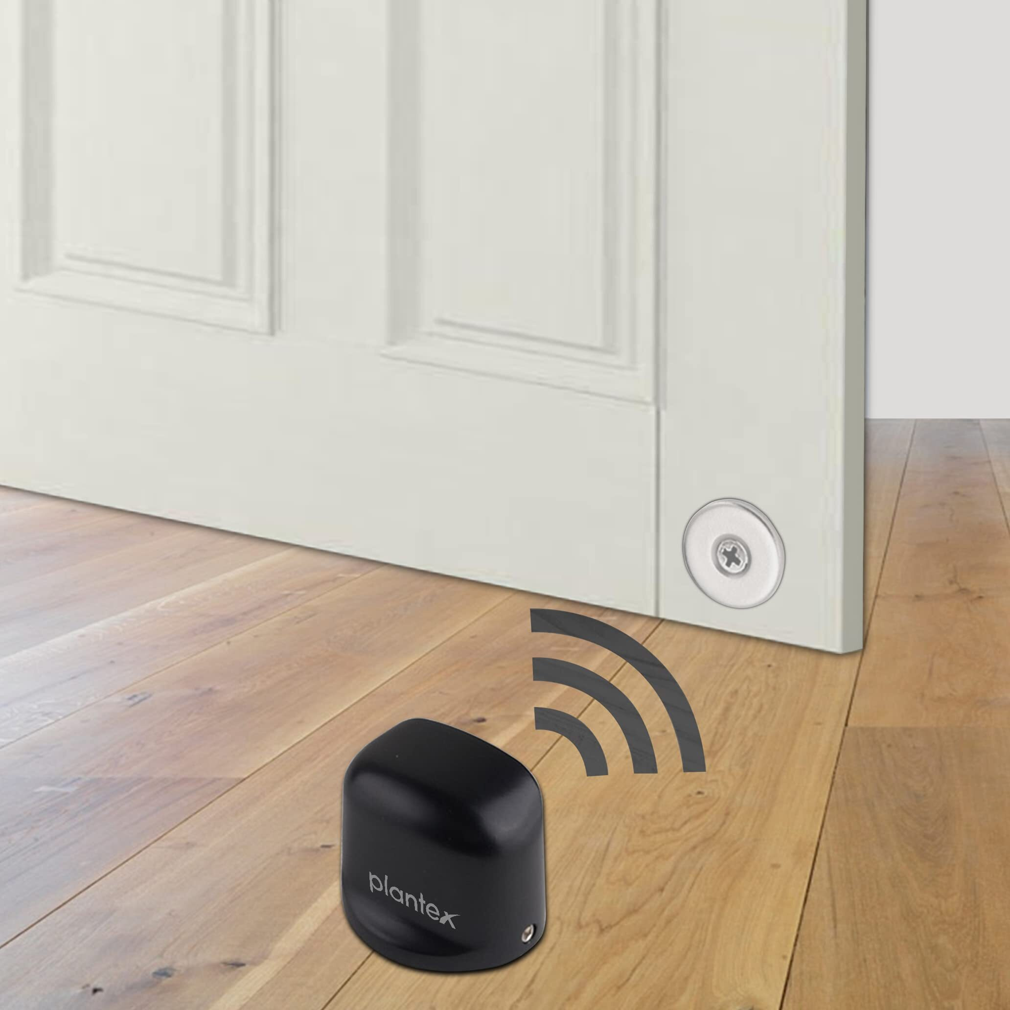 Plantex Heavy Duty Door Magnet Stopper/Door Catch Holder For Home/Office/Hotel, Floor Mounted Soft-Catcher To Hold Wooden/Glass/Pvc Door - Set Of 40 (193 - Black)