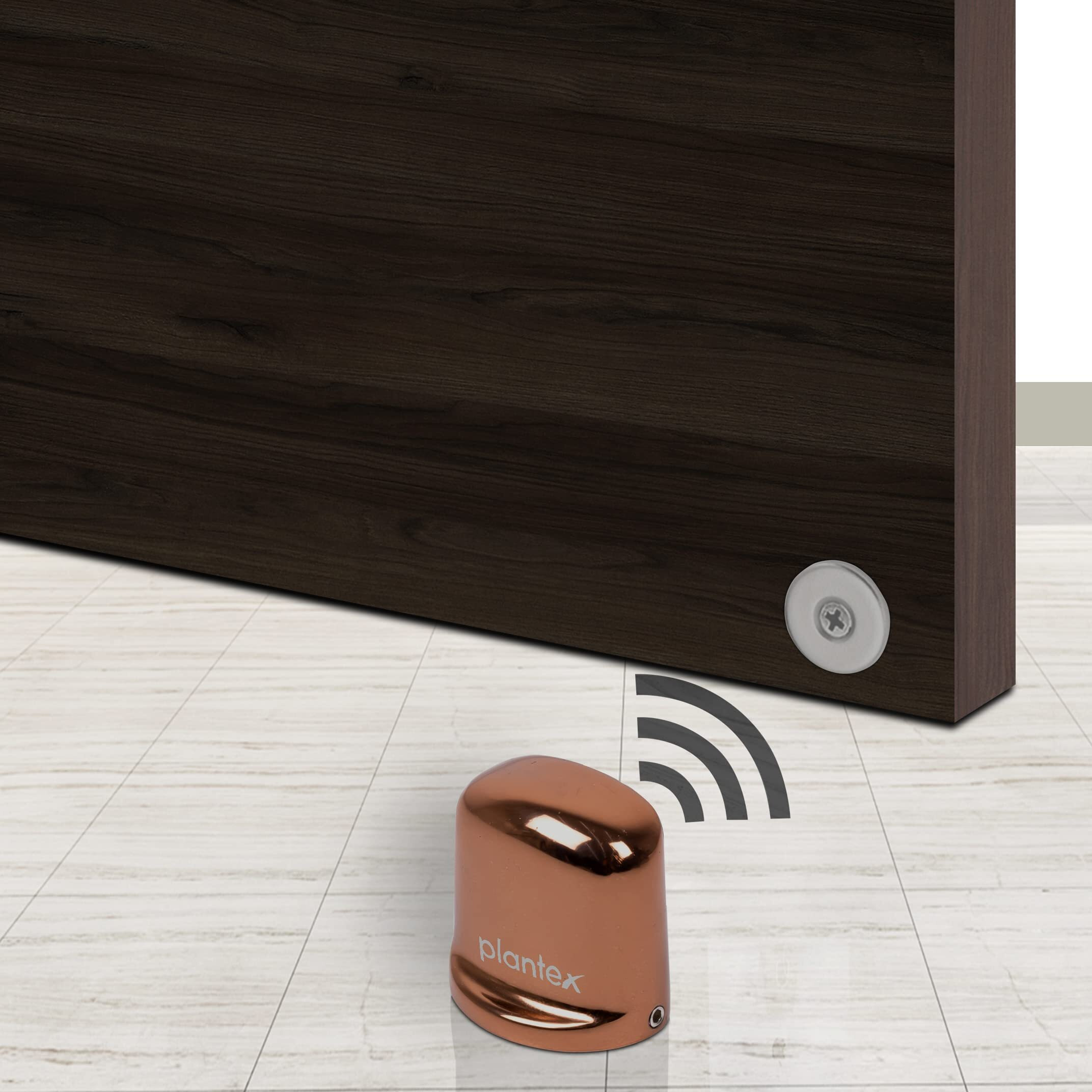 Plantex Heavy Duty Door Magnet Stopper/Door Catch Holder For Home/Office/Hotel, Floor Mounted Soft-Catcher To Hold Wooden/Glass/Pvc Door - Set Of 40 (193 - Rose Gold)