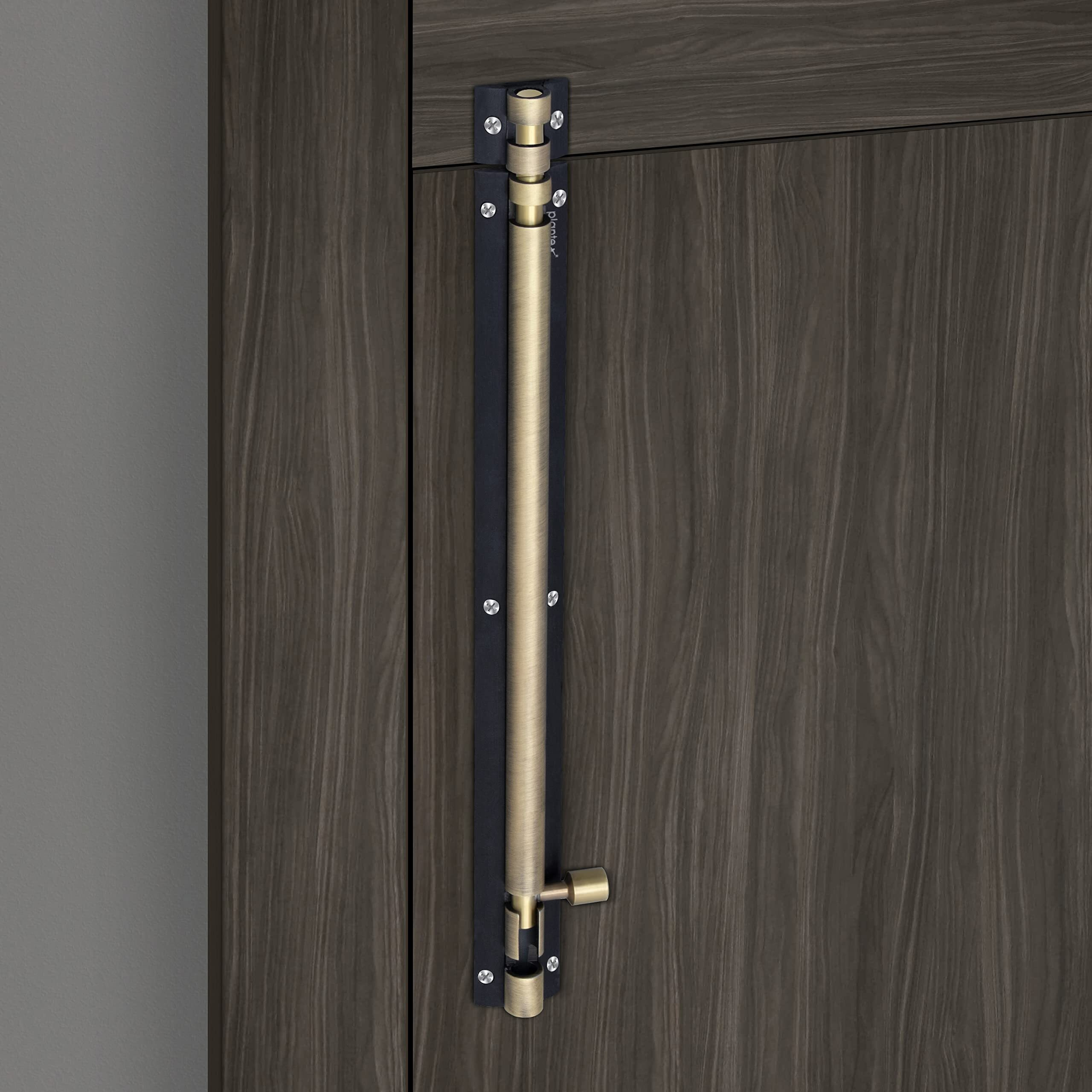 Plantex Stainless Steel Tower Bolt/Tower Bolt For Home,Offices Doors And Windows/Tower Bolt For Main Door/Door Latch/Kundi/Chitakini/Door Latch For Windows - Pack Of 8 (Brass Finish, 12 Inch)