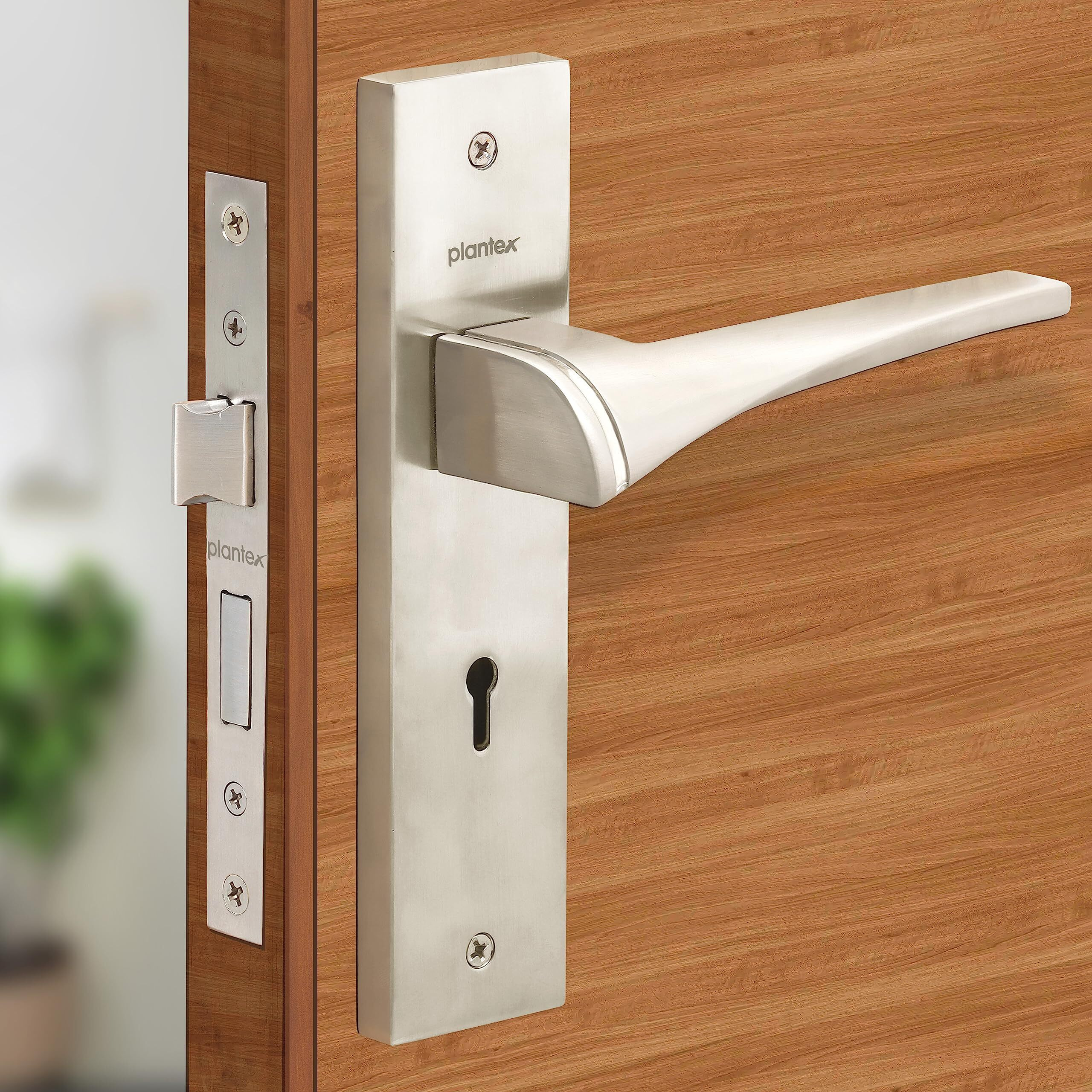 Plantex ZincBrass 8-Inch Mortise Door Lock Set With 3 Keys/Mortise Door Lock For Door (8118-Matt)