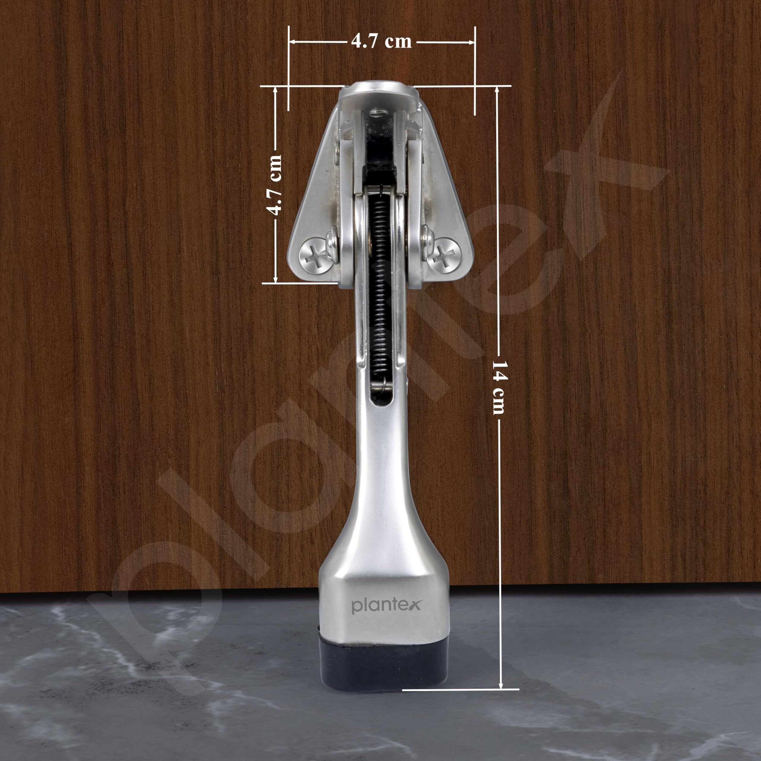 Plantex Door Stopper For Home Hydraulic/5-Inches Long Gate Stopper For The Wooden Door/186- Satin Door Stopper For Doors With Rubber Grip - (Pack Of 8)