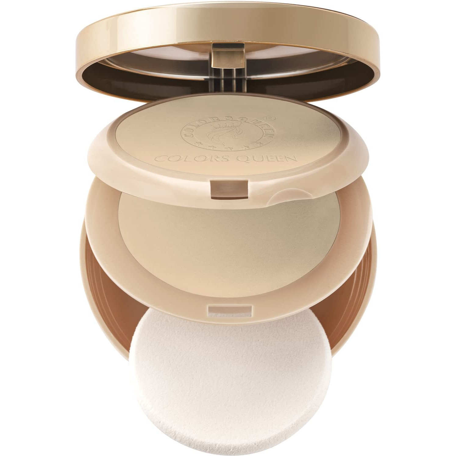 Colors Queen Brightness 2 In 1 Compact Powder | Oil Control, Lightweight Compact Powder With Spf To Protect Skin From Sun | Compact Powder For Women (Warm Ivory)