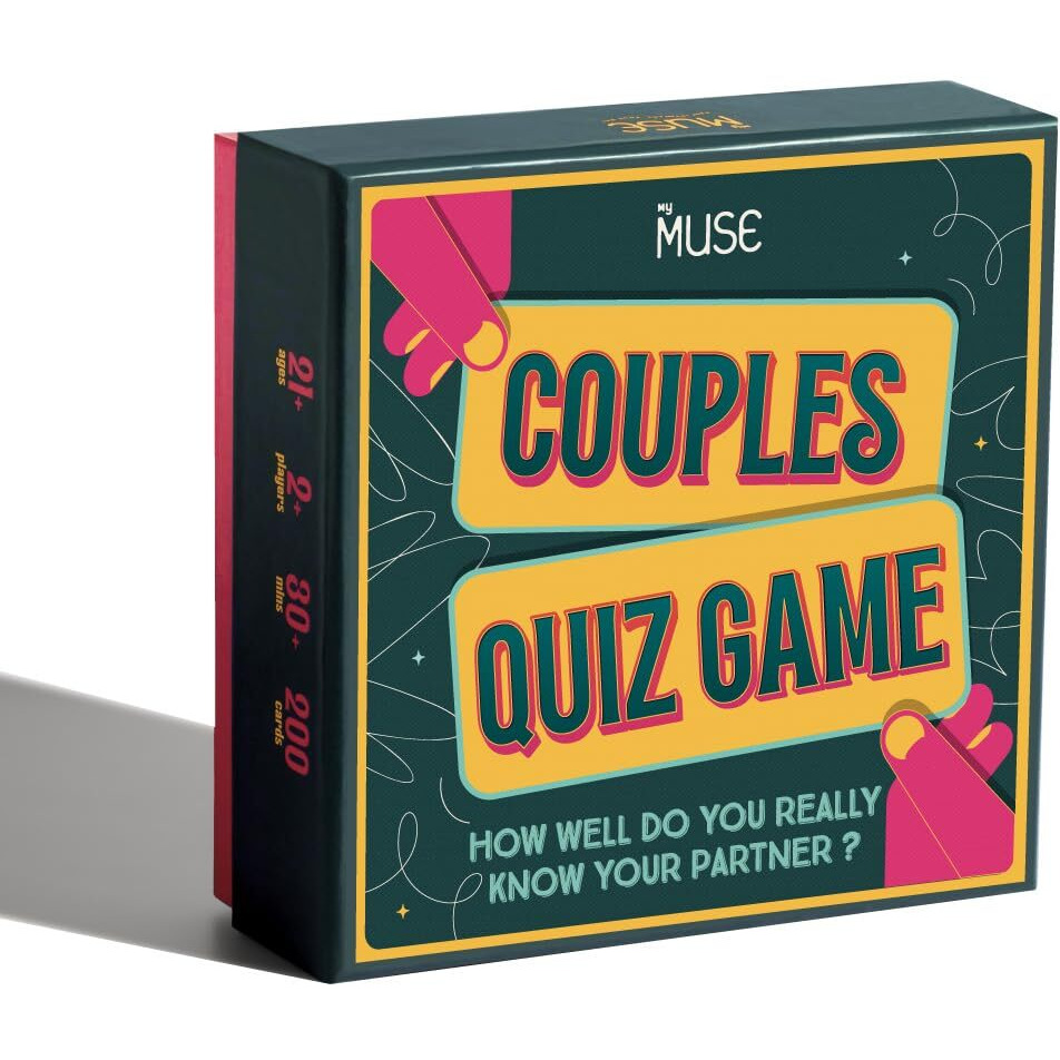 Mymuse Couples Quiz Card Game | Gifting Idea | 200 Hilarious, Unusual Prompts, 4 Fun Categories | Perfect Match | Wedding, Engagement, Bachelorettes, Romance, House Party, Besties, Relationships