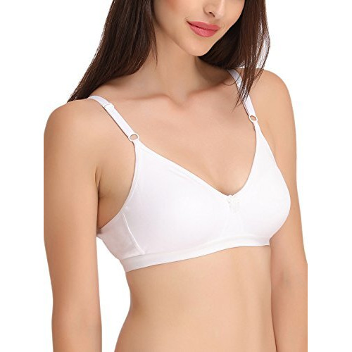 Clovia Women's Full Cup Non Padded Non Wired Bra (Br0242P18-34B_White_34 B)