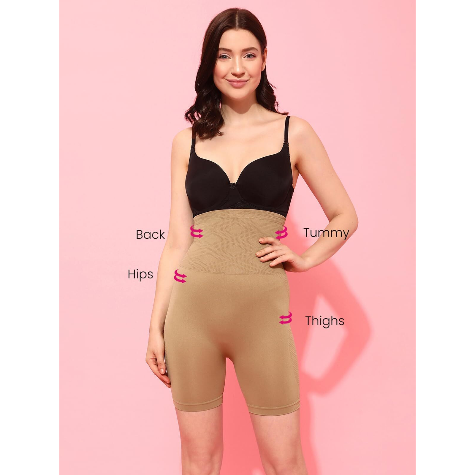 Clovia Women's Cotton Shapewear (Pack Of 1) (Sw0007J24-Xxl_Beige_Xx-Large_Beige_2Xl)