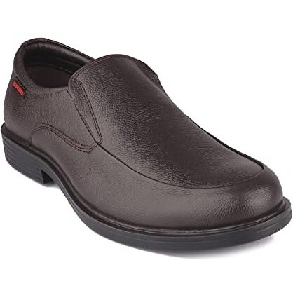 Red Chief Brown Leather Formal Slip On Shoes For Men
