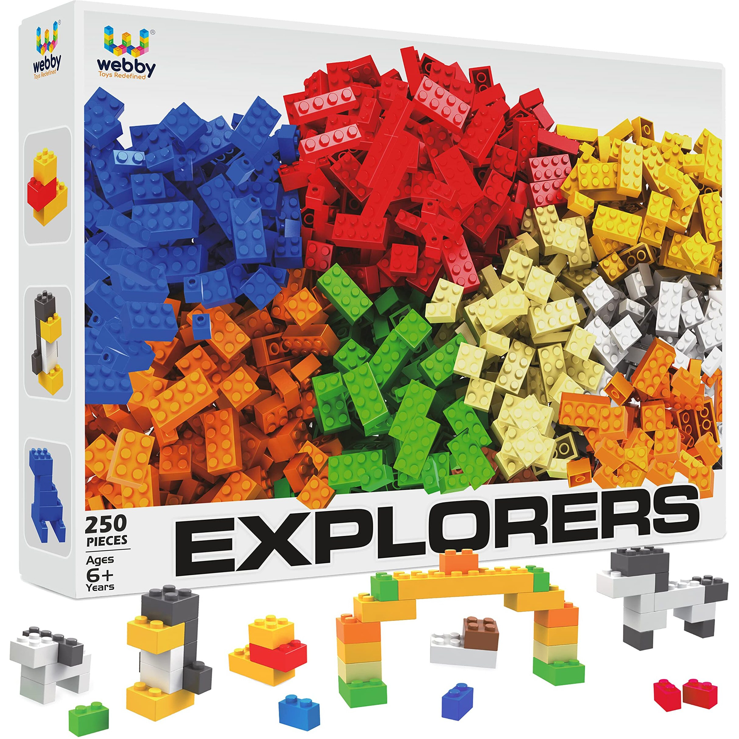 Webby Kid's Abs Building Blocks Construction Set (Multicolor) - 250 Pieces