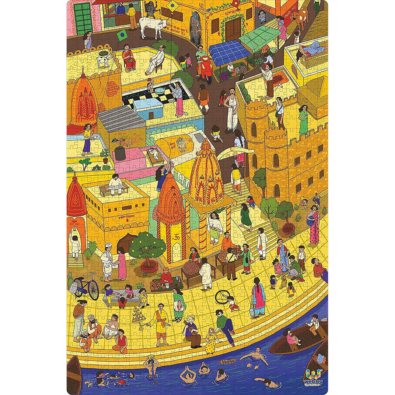 Webby Holy City Varanasi Jigsaw Puzzle | Best Gift For Teenager | Fun And Challenging | Puzzle For Adult & 14+ Kids, 1000 Pieces Puzzle
