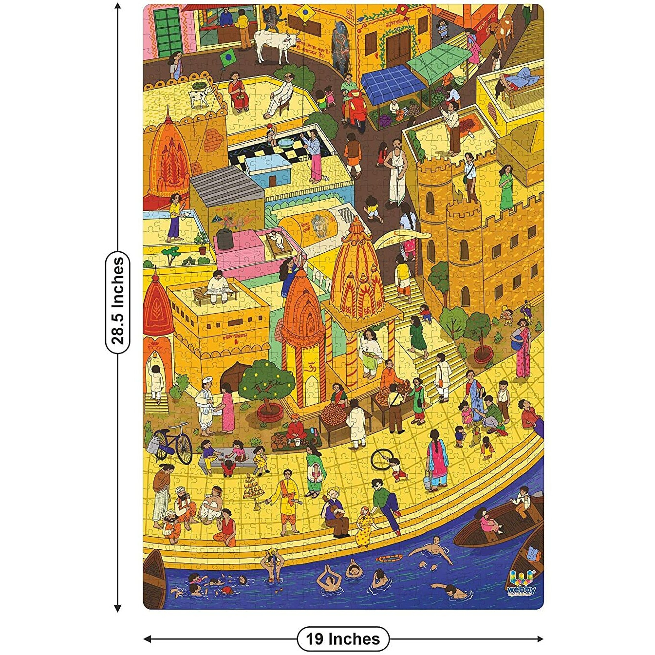 Webby Holy City Varanasi Jigsaw Puzzle | Best Gift For Teenager | Fun And Challenging | Puzzle For Adult & 14+ Kids, 1000 Pieces Puzzle