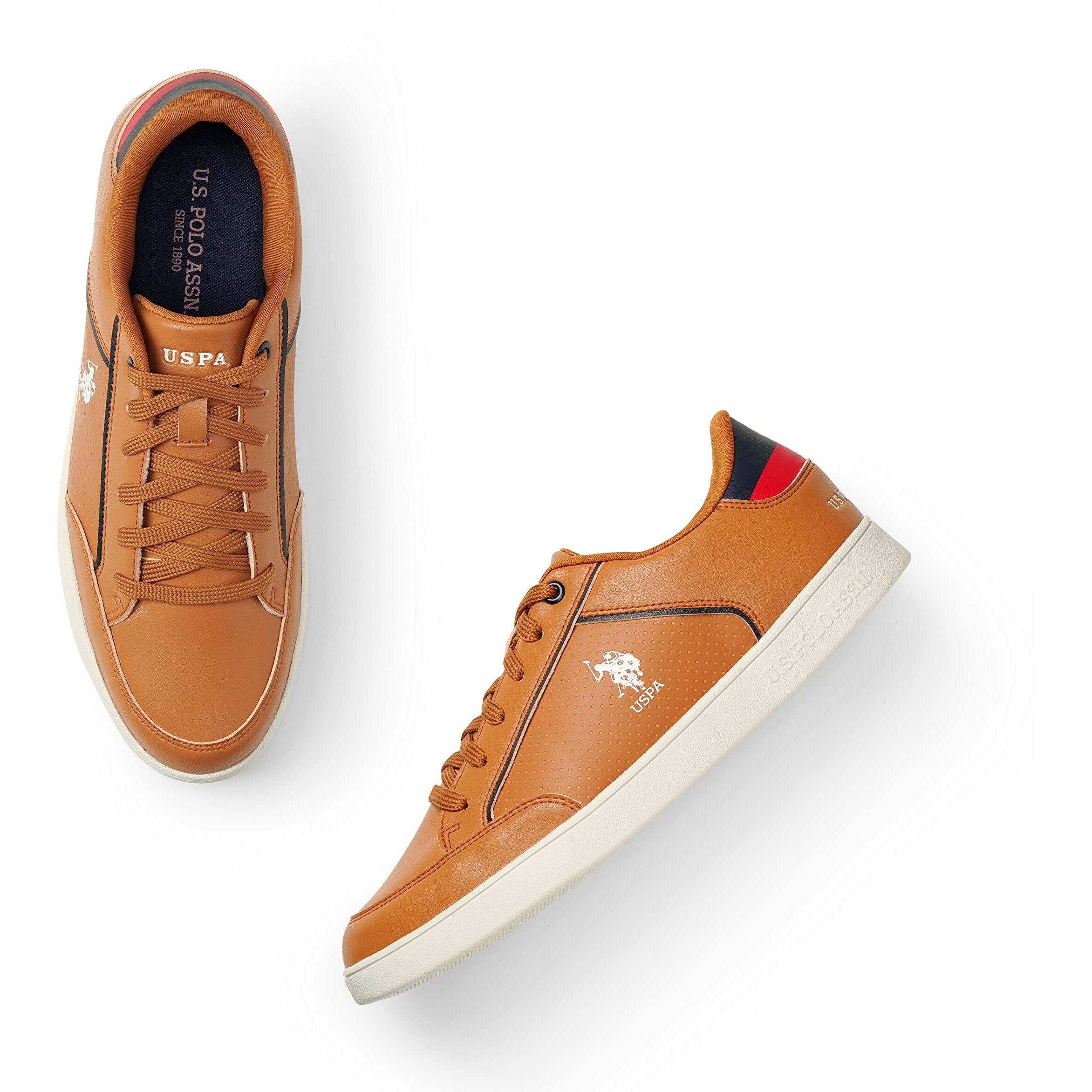 U.S. Polo Assn. Mens Stanford 2.0 Tan Sneaker - 7 Uk (2Fd22193K06)