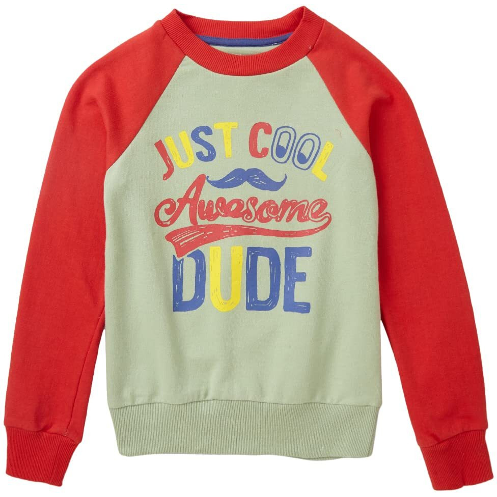 10 Years Boys Sweatshirt By Cub Mcpaws | Cotton Round Neck Full Sleeves Kids Sweatshirt For Boys| Green Stylish Boys Winter Wear| 10-11Y