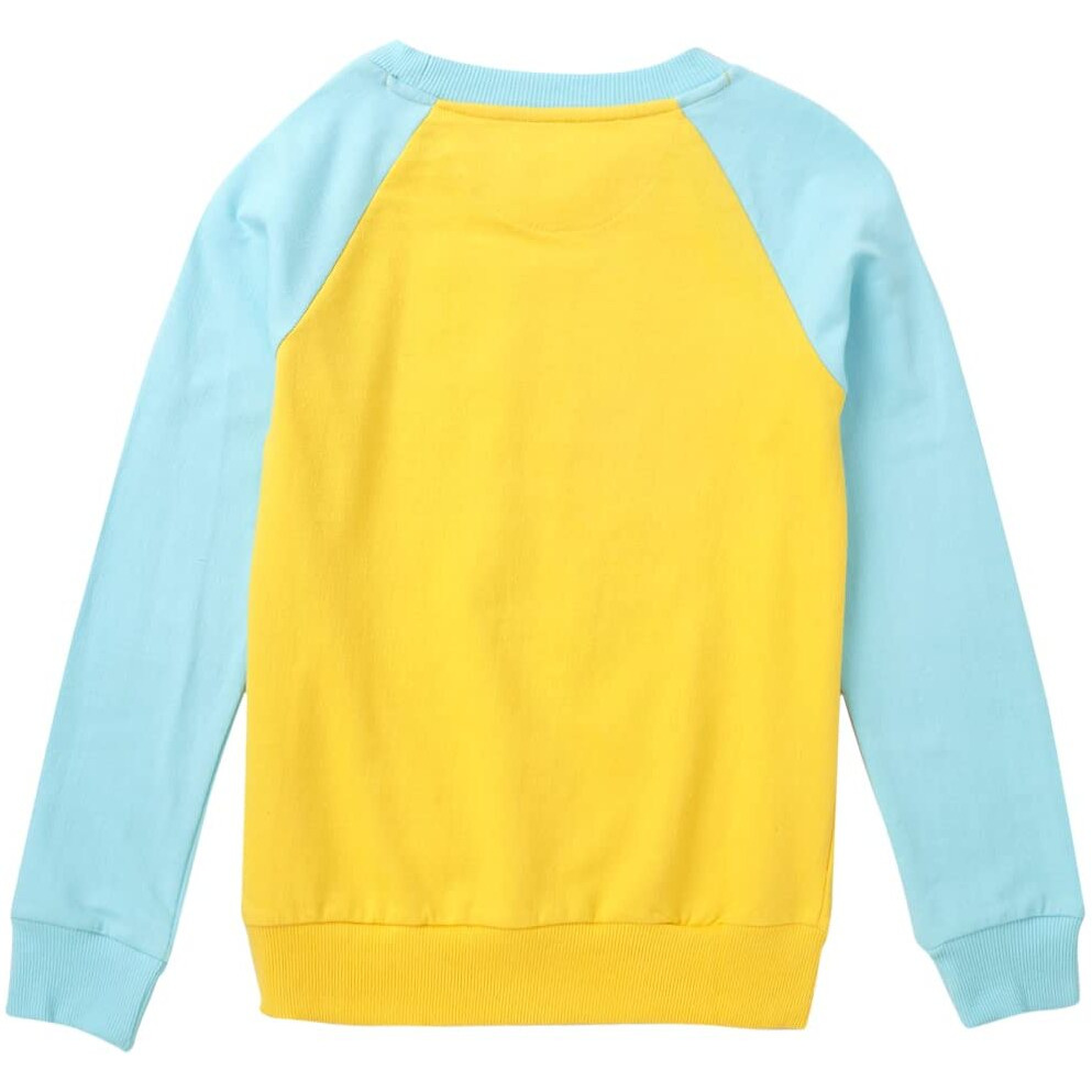 10 Years Boys Sweatshirt By Cub Mcpaws | Cotton Round Neck Full Sleeves Kids Sweatshirt For Boys| Yellow Stylish Boys Winter Wear| 10-11Y
