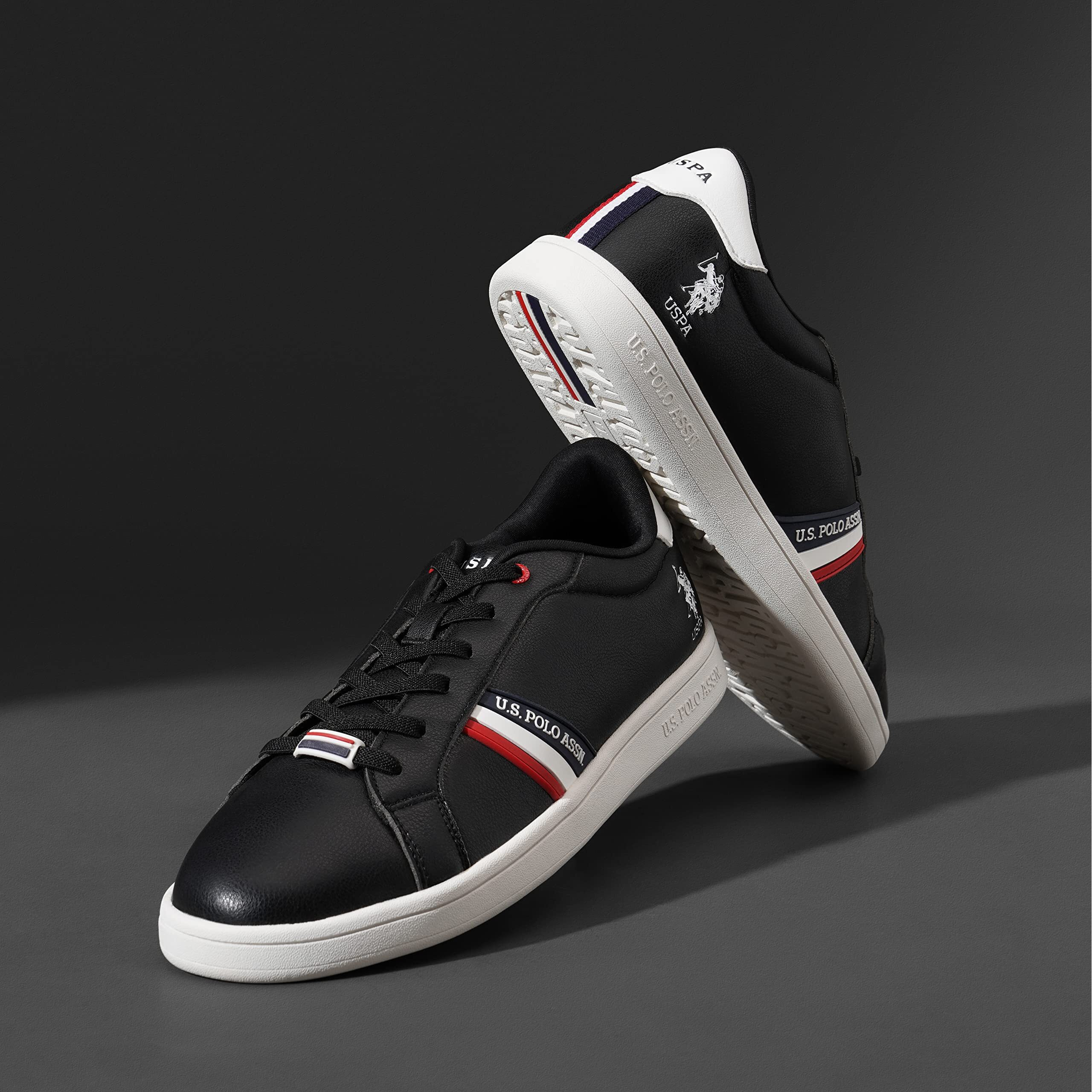 U.S. Polo Assn. Alcor Men's Black Sneakers-(Uk/7) (Us/8) (2Fd22511Z01)