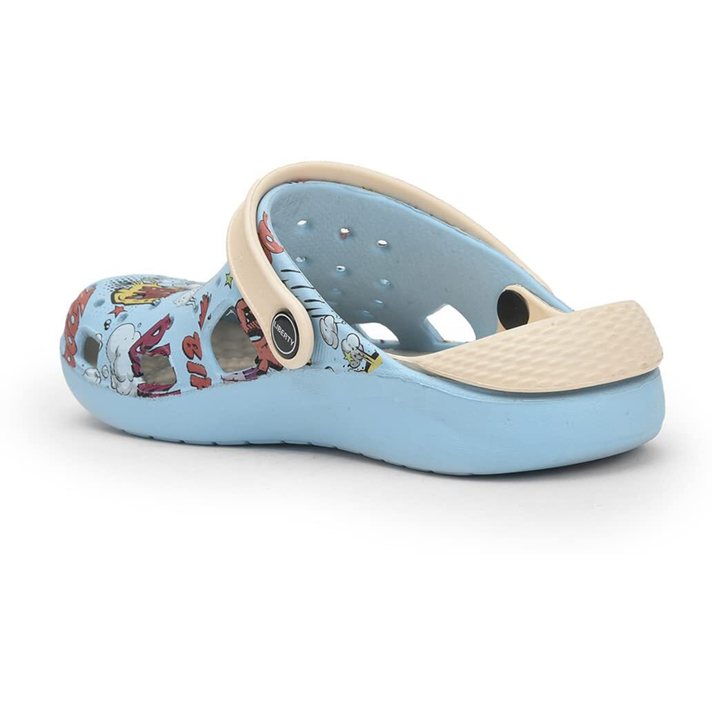 Liberty A-Ha Lpmxt-810 Casual Slingback Clogs For Men With Eva Sole | Slip-On Comfort, Breathable & Lightweight | Soft Footbed | Printed Stylish Home Wear Footwear (S.Blue - 9 Uk)