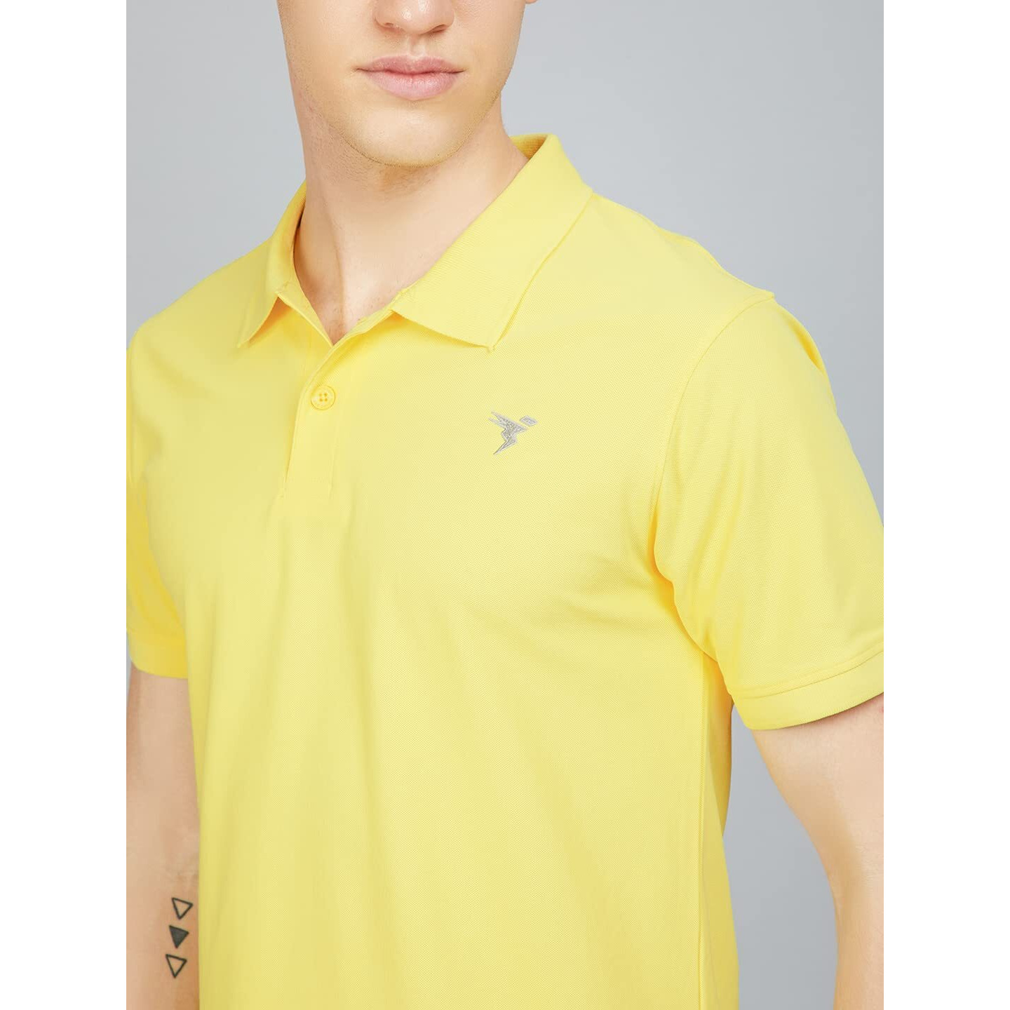 Technosport Men's Slim Fit Active Polo T-Shirt - (Mtor11Pae2Xl_Pine Apple_2Xl)