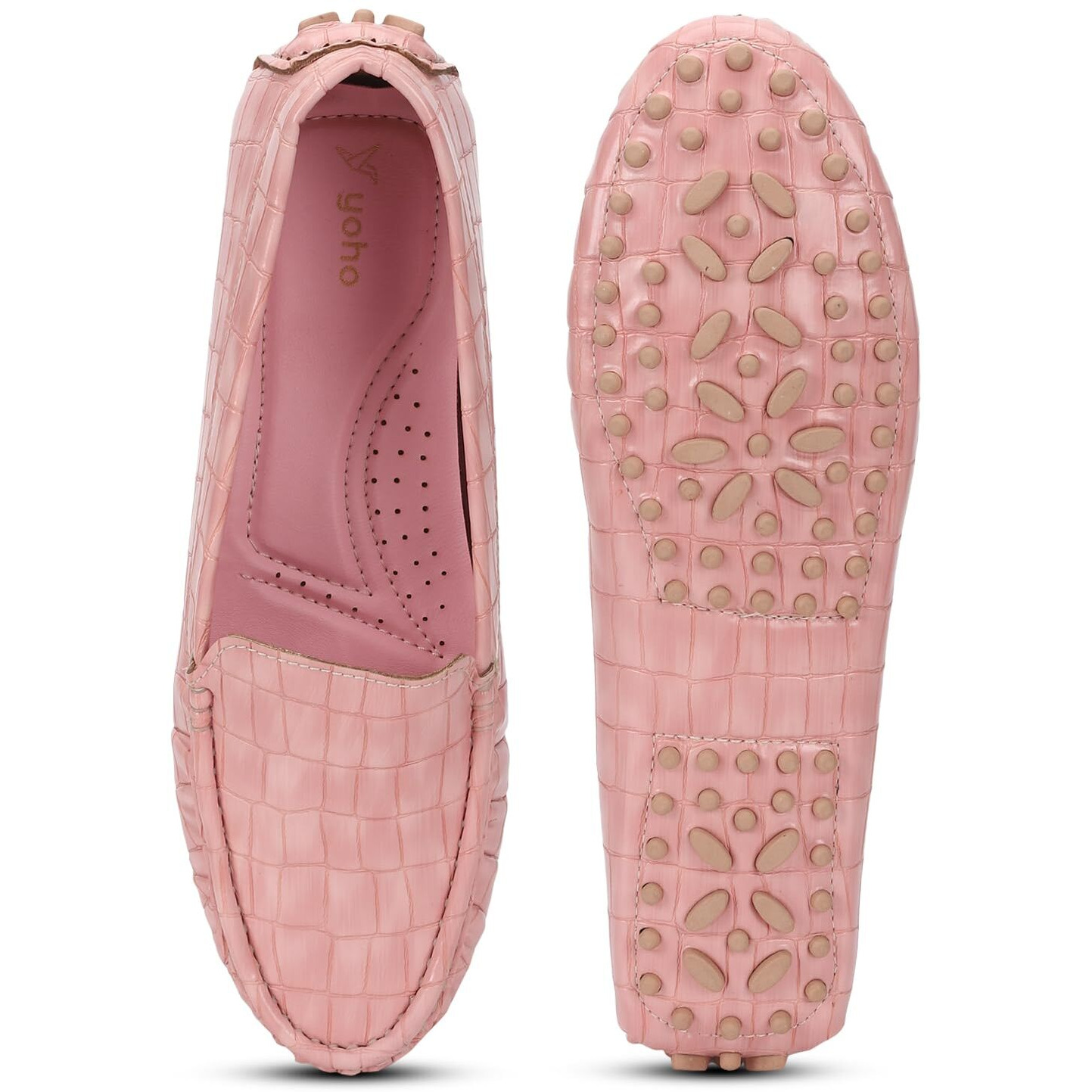 Yoho Bliss Comfortable Slip On Semi Casual Loafer For Women | Stylish Fashion Moccasins Range | Cushioned Footbed Finish | Flexible | Style & All-Purpose | Formal Office Wear Shoe