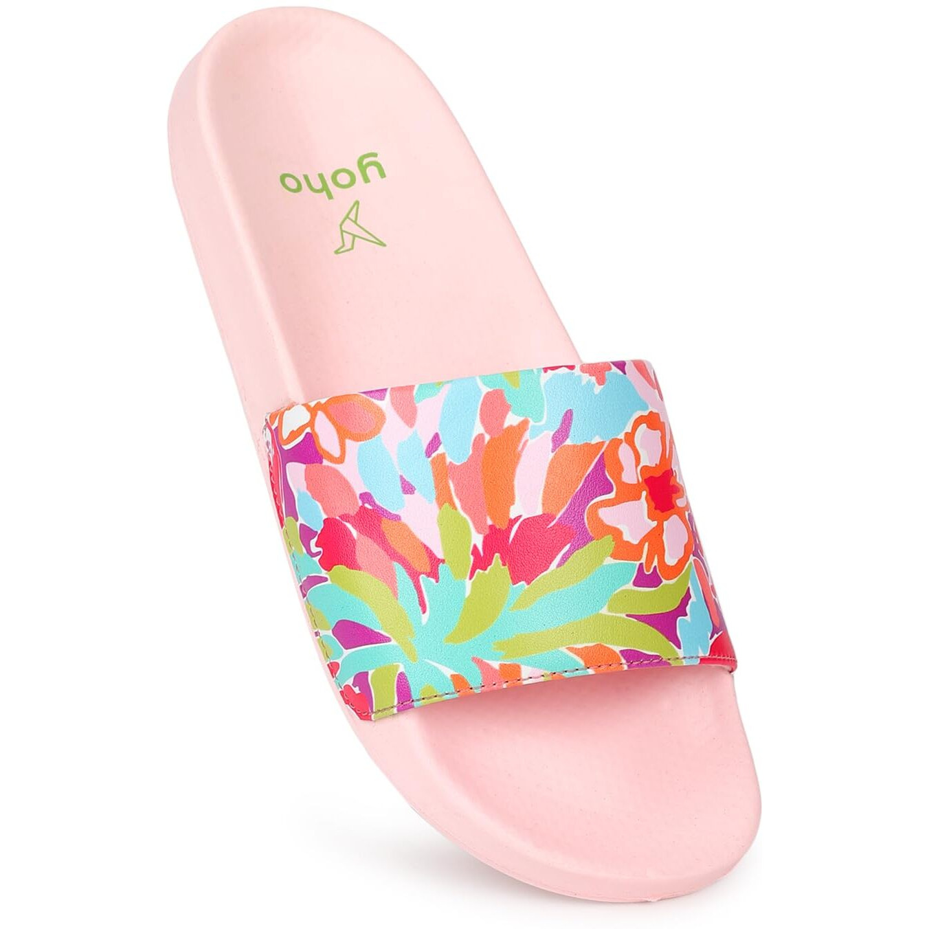 Yoho Tropica Printed Comfortable Women Slides | Stylish & Waterproof | Soft Inner Lining On Strap