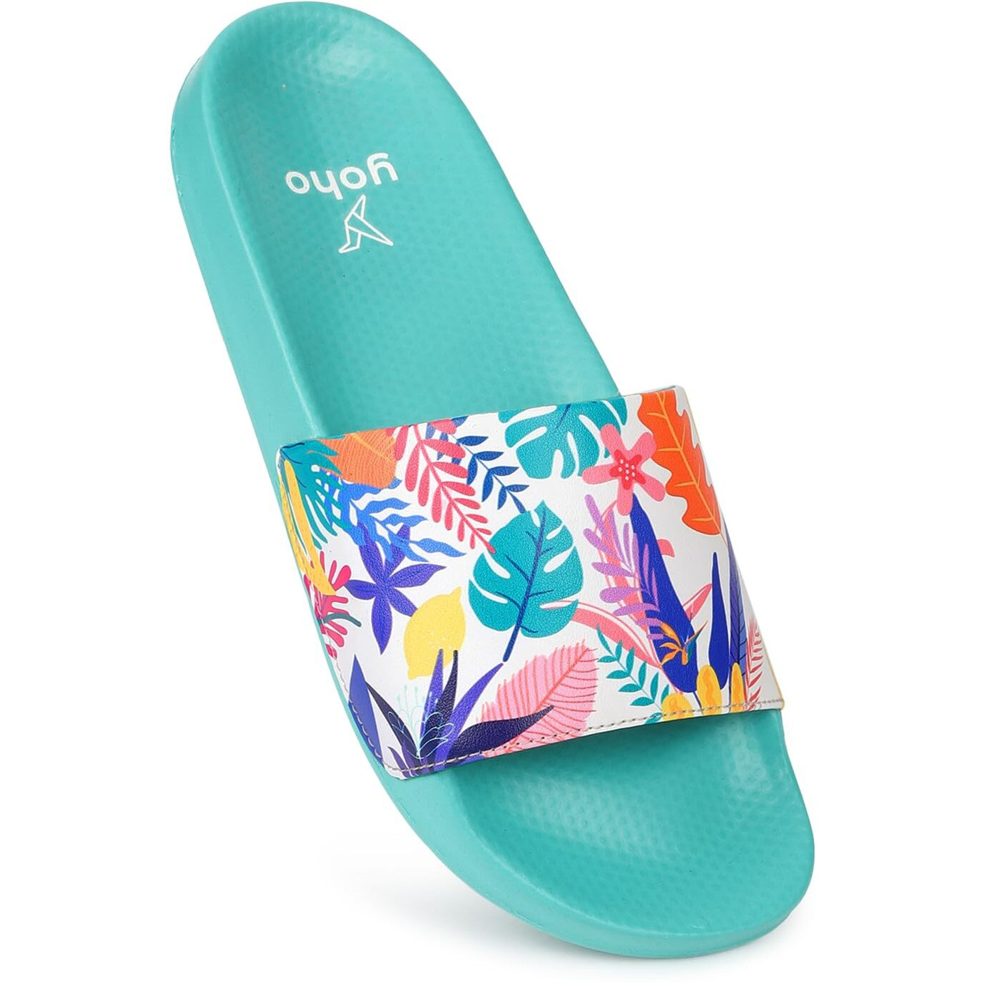 Yoho Tropica Printed Comfortable Women Slides | Stylish & Waterproof | Soft Inner Lining On Strap