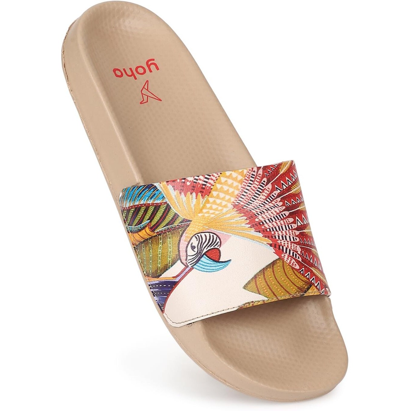 Yoho Tropica Printed Comfortable Women Slides | Stylish & Waterproof | Soft Inner Lining On Strap