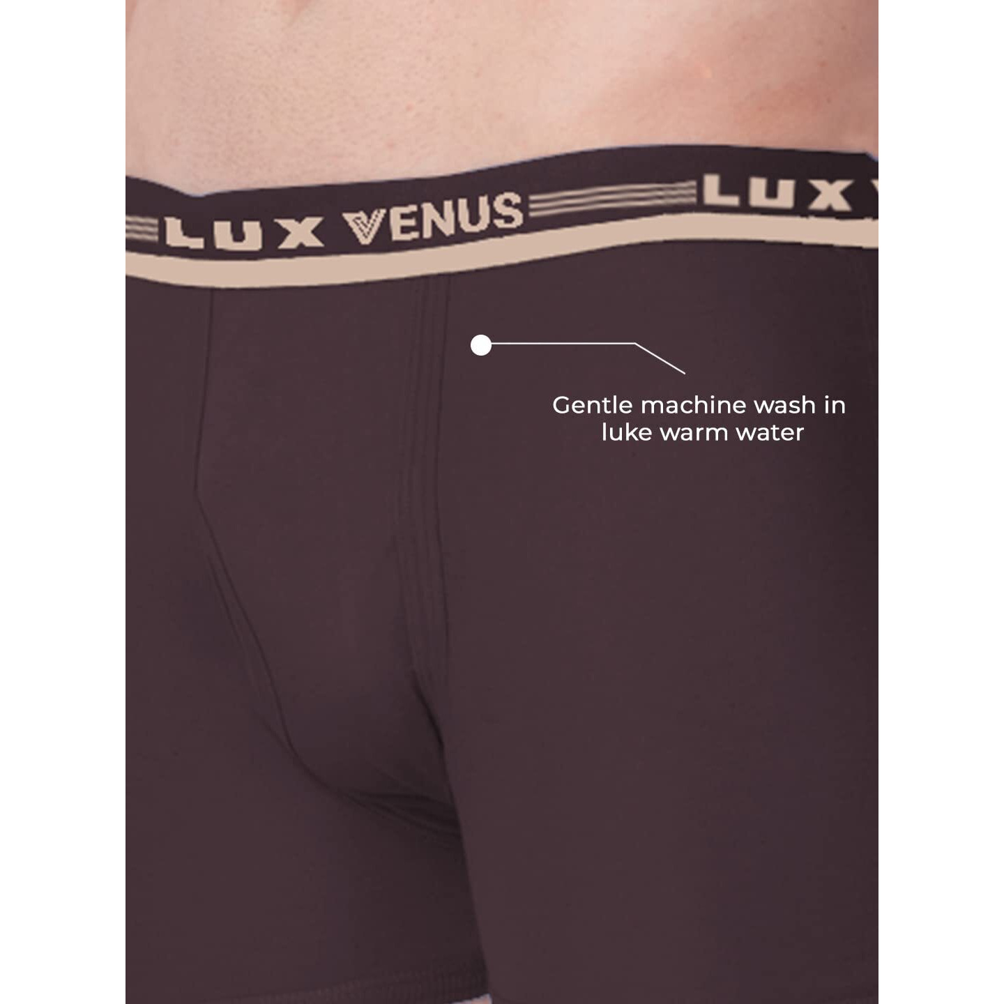 Lux Venus Pure Cotton Drawer For Men (Pack Of 3) Multicolour
