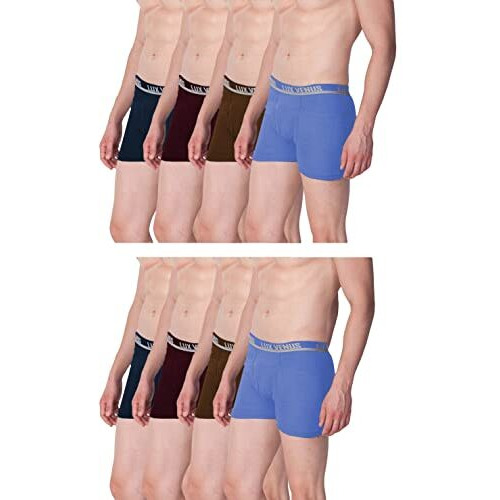 Lux Venus Pure Cotton Pocket Drawer For Men (Pack Of 8) Multicolour