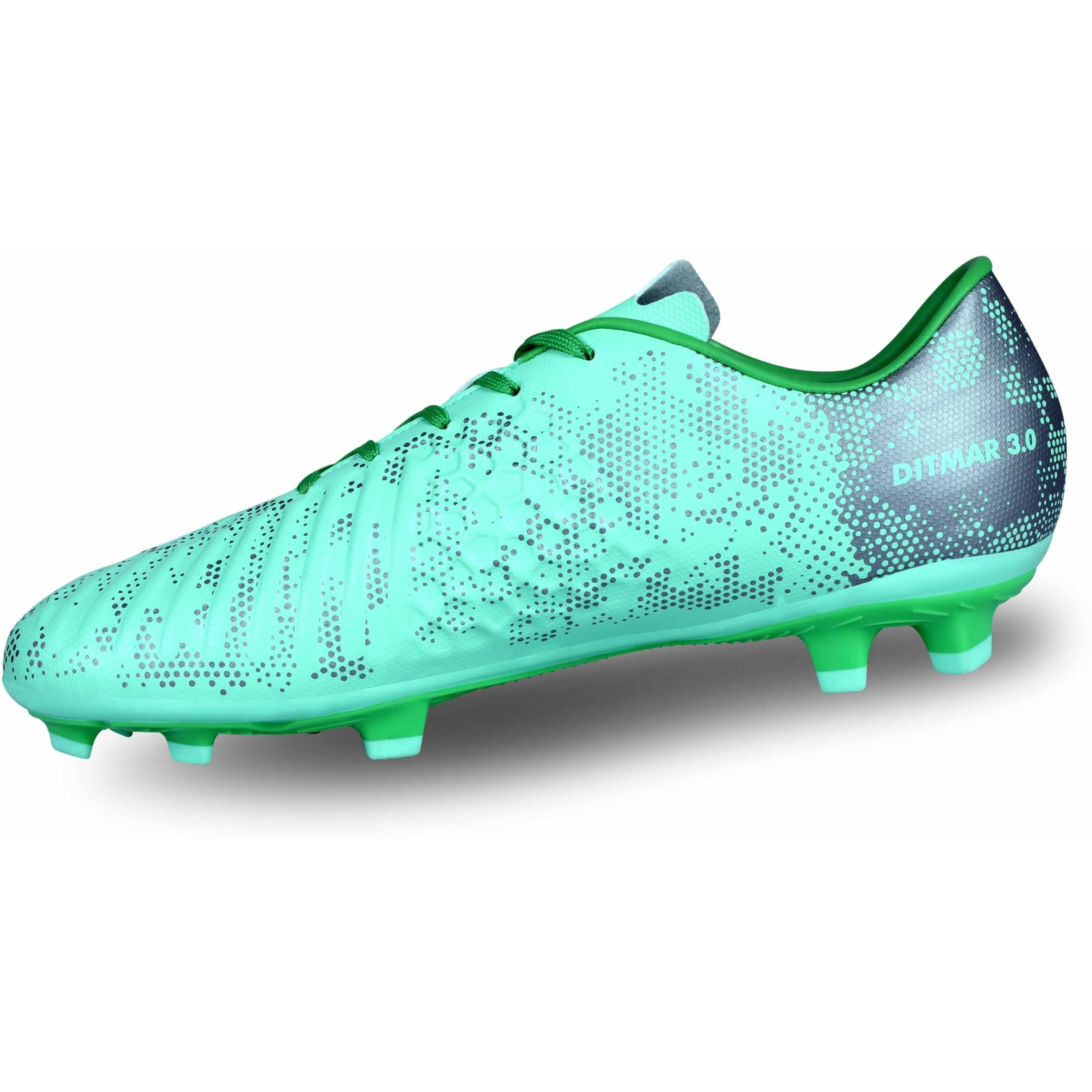 Nivia Ditmar 3.0 Football Shoes For Men/Sports And Athletic Footwear With Upper Synthetic/Comfortable Football Shoes (Sea Green) Uk-11