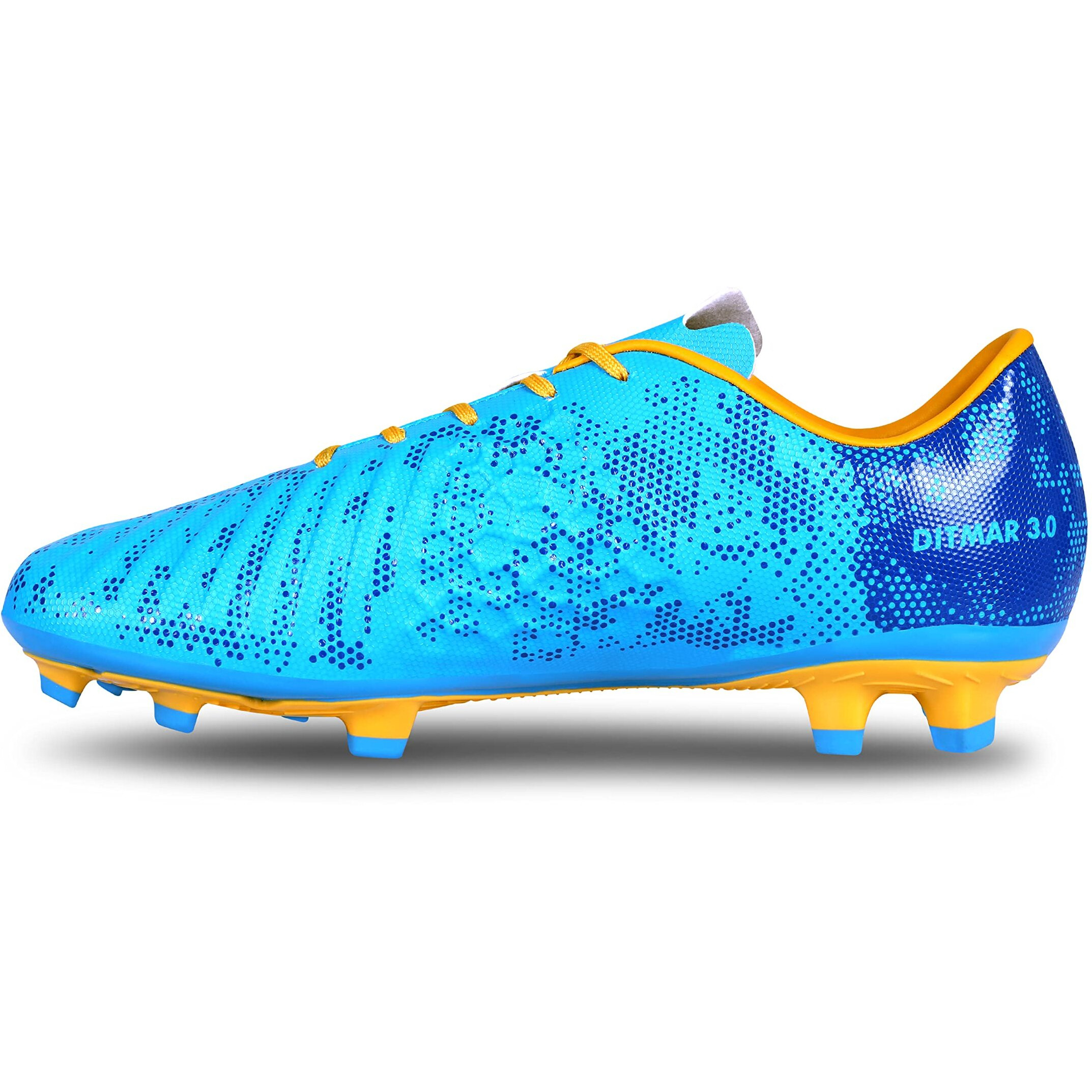 Nivia Ditmar 3.0 Football Shoes For Men/Sports And Athletic Footwear With Upper Synthetic/Comfortable Football Shoes (Cyan Blue) Uk-10
