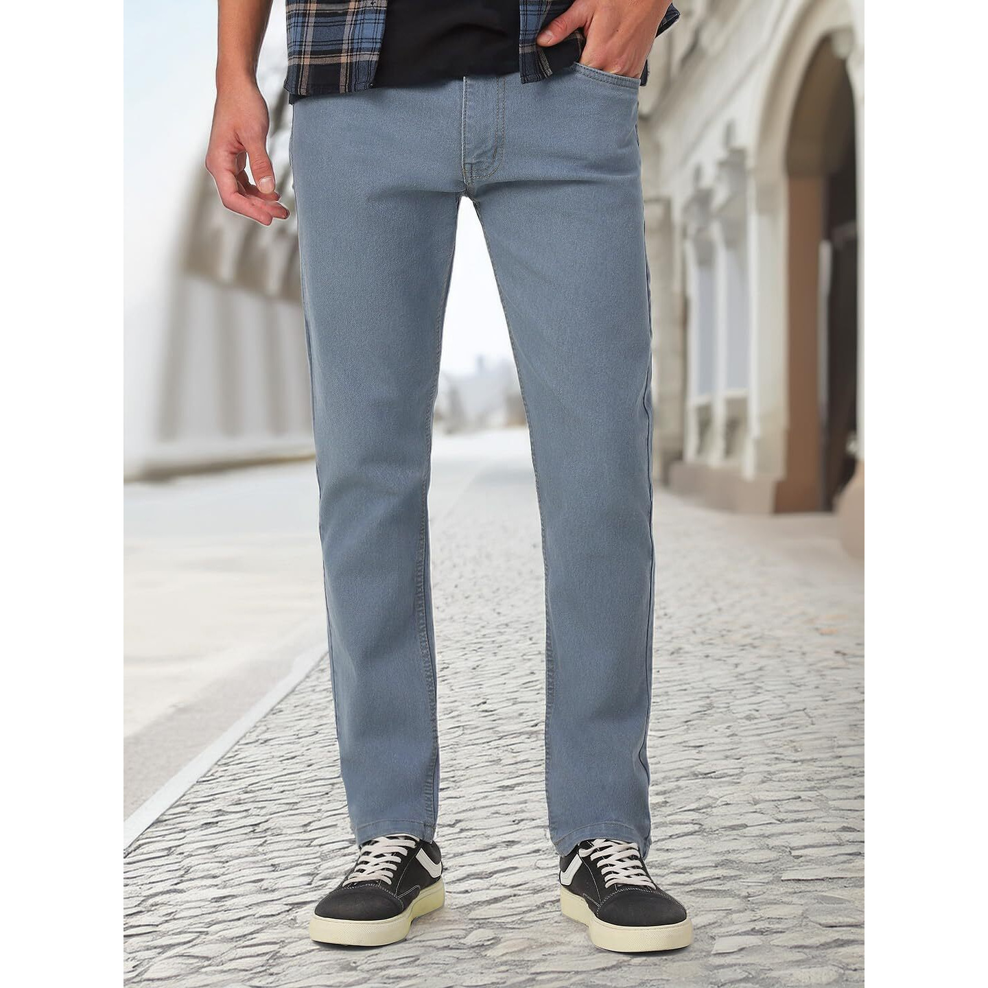 Urbano Fashion Men's Slim Fit Jeans (Epsjean-Lgrey-36_Light Grey_36)