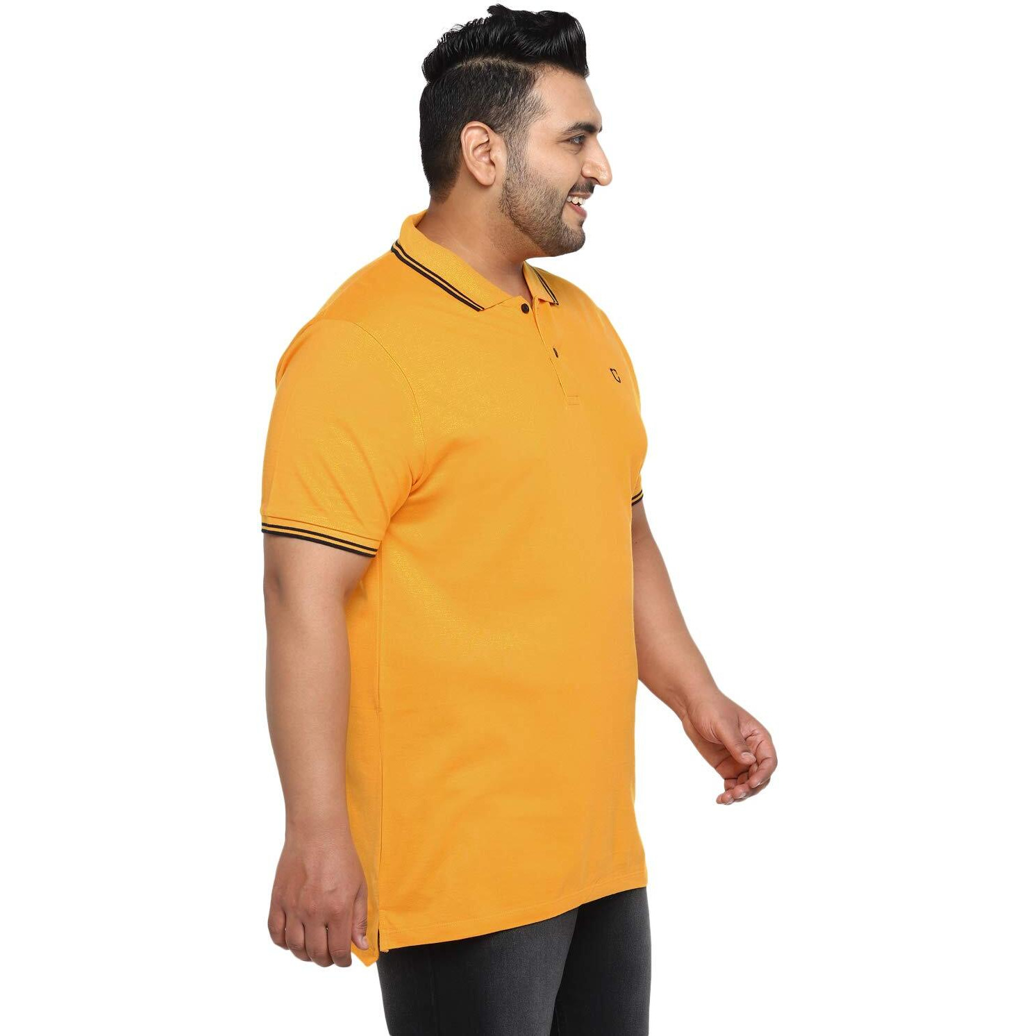 Urbano Plus Men's Regular Fit Polo T-Shirt (Plustpolop-Mustard-3Xl_Mustard_Xxx-Large)