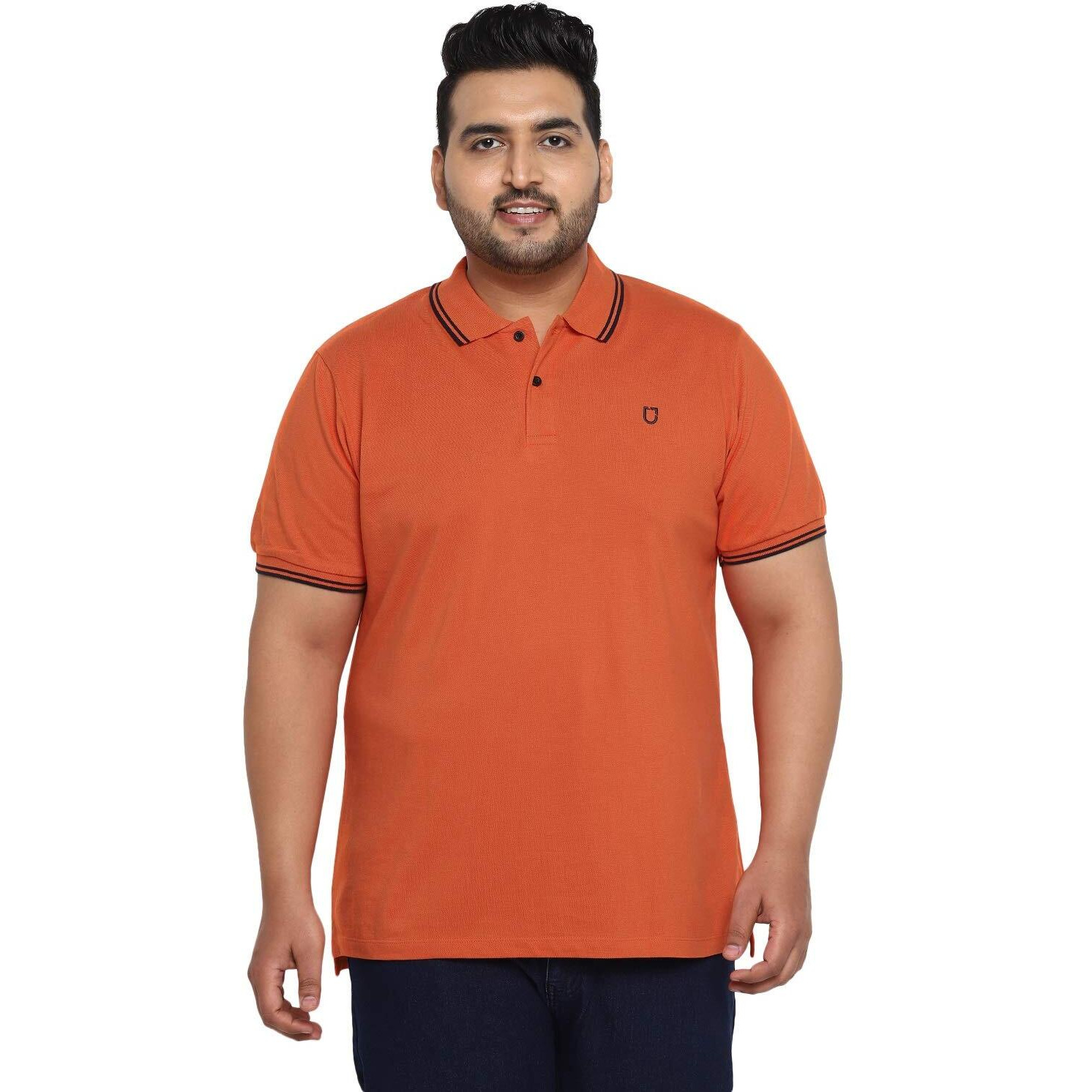 Urbano Plus Men's Regular Fit Polo T-Shirt (Plustpolop-Orange-3Xl_Orange_Xxx-Large)
