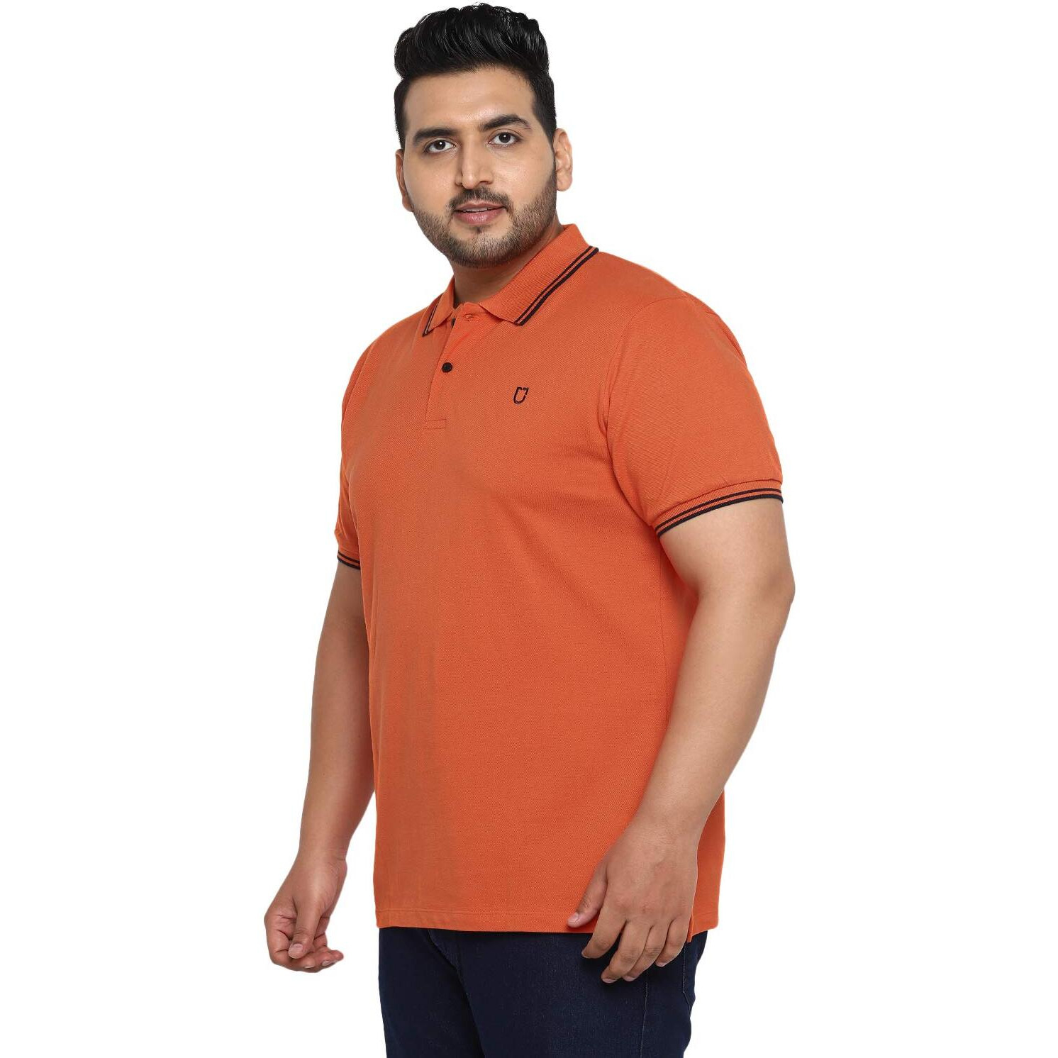 Urbano Plus Men's Regular Fit Polo T-Shirt (Plustpolop-Orange-4Xl_Orange_Xxxx-Large)
