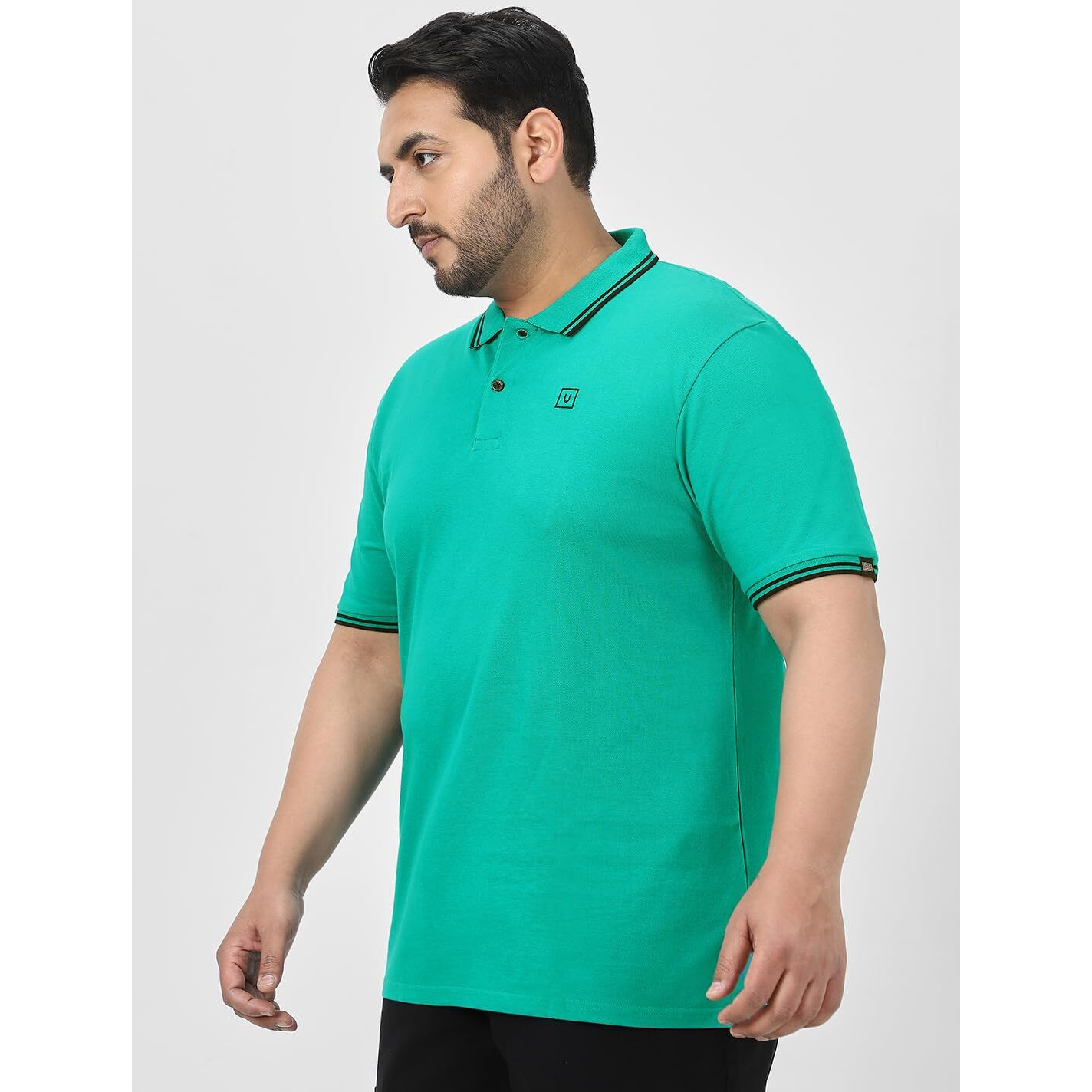 Urbano Plus Men's Regular Fit Polo T-Shirt (Plustpolop-Tealgrn-3Xl_Teal Green_Xxx-Large)