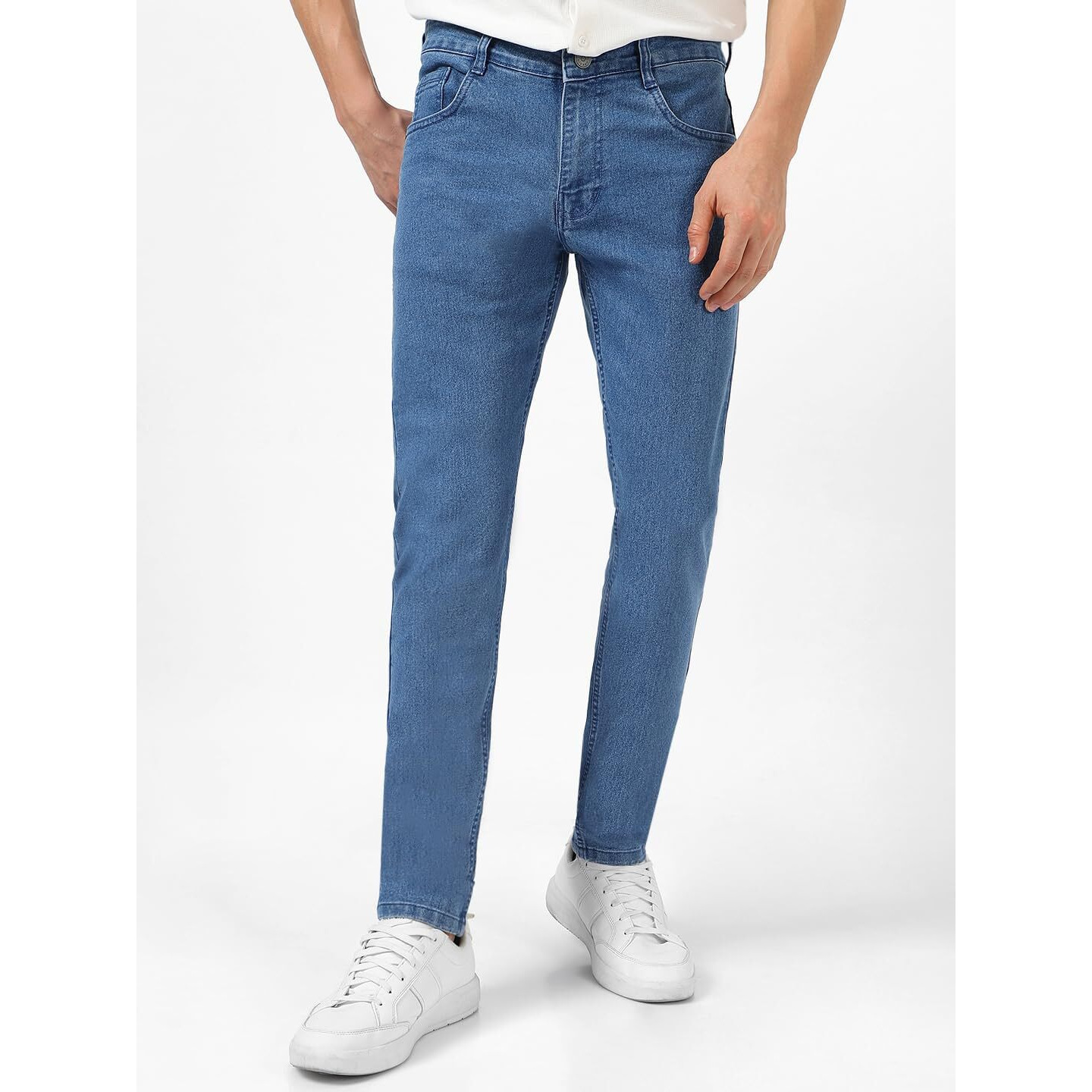 Urbano Fashion Men's Slim Fit Mid Rise Jeans (Epsjean-Lblu-34_Light Blue_34)