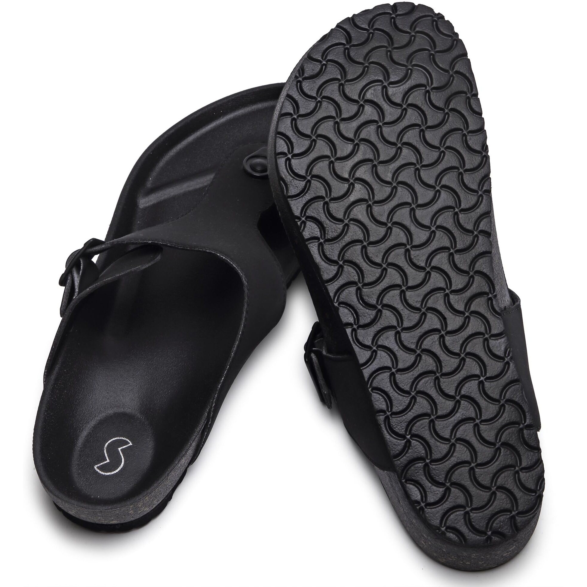 Solethreads Pharaoh | Stylish | | Cushion | Bounce Back | Durable | Velvet Upper | Outdoor | Sandal |Flip Flops For Men | Black | 10Uk