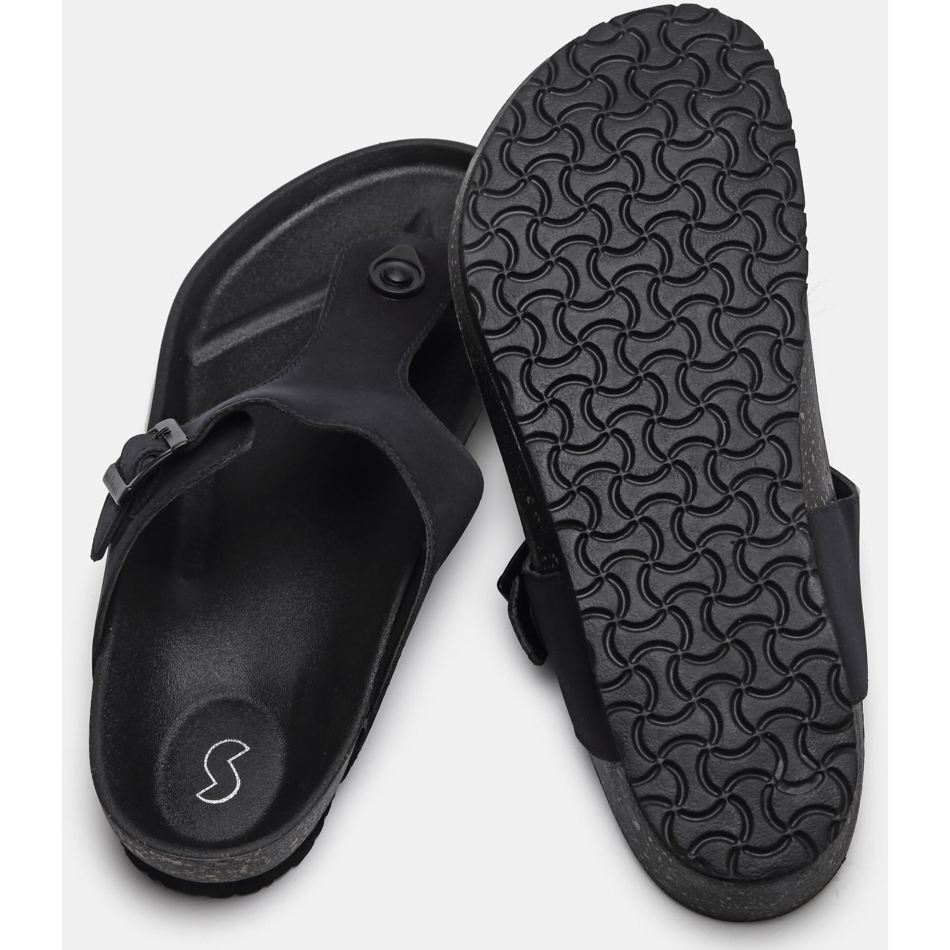 Solethreads Pharaoh | Stylish | | Cushion | Bounce Back | Durable | Velvet Upper | Outdoor | Sandal |Flip Flops For Men | Navy | 8Uk