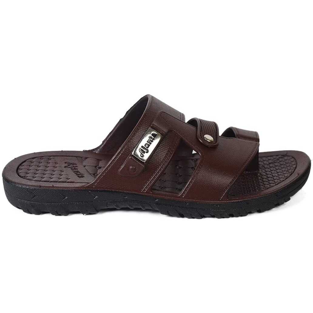 Ajanta Mens Brown Slippers Pg0433
