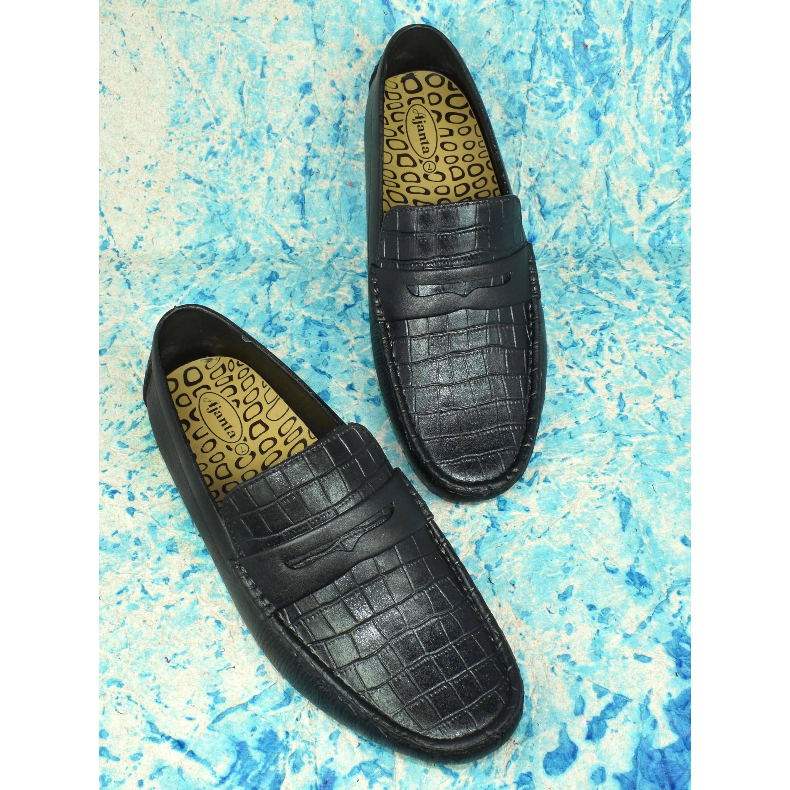 Ajanta Mens Black Loafers (Numeric_7)