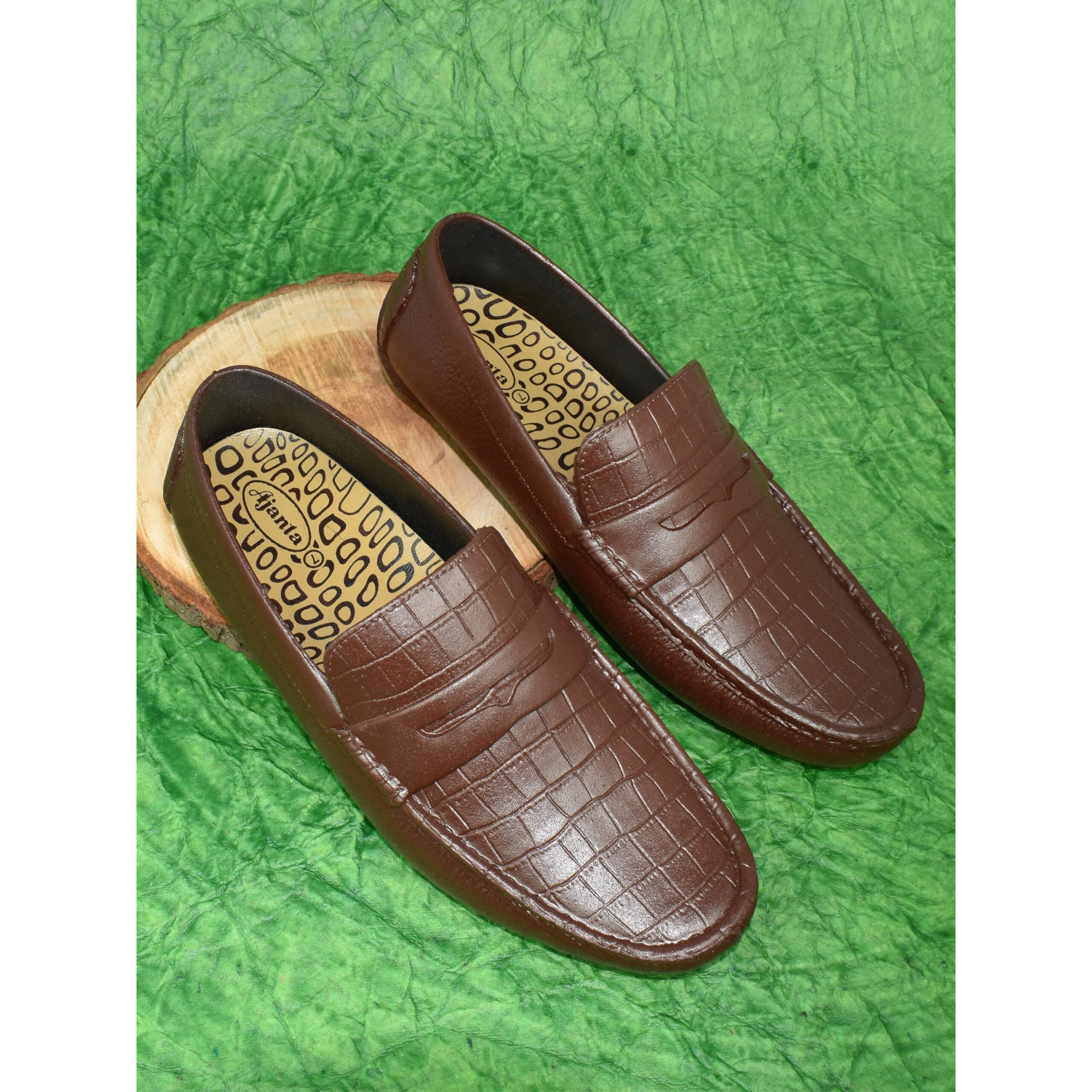 Ajanta Mens Brown Loafers