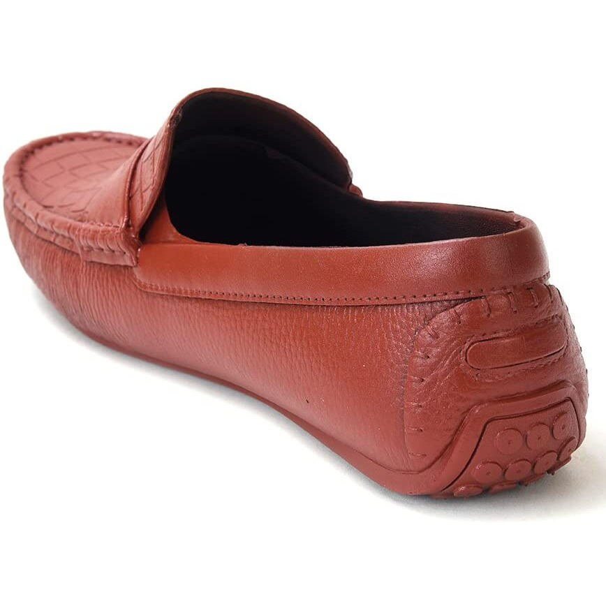 Ajanta Mens Black Loafers (Copper, 10)
