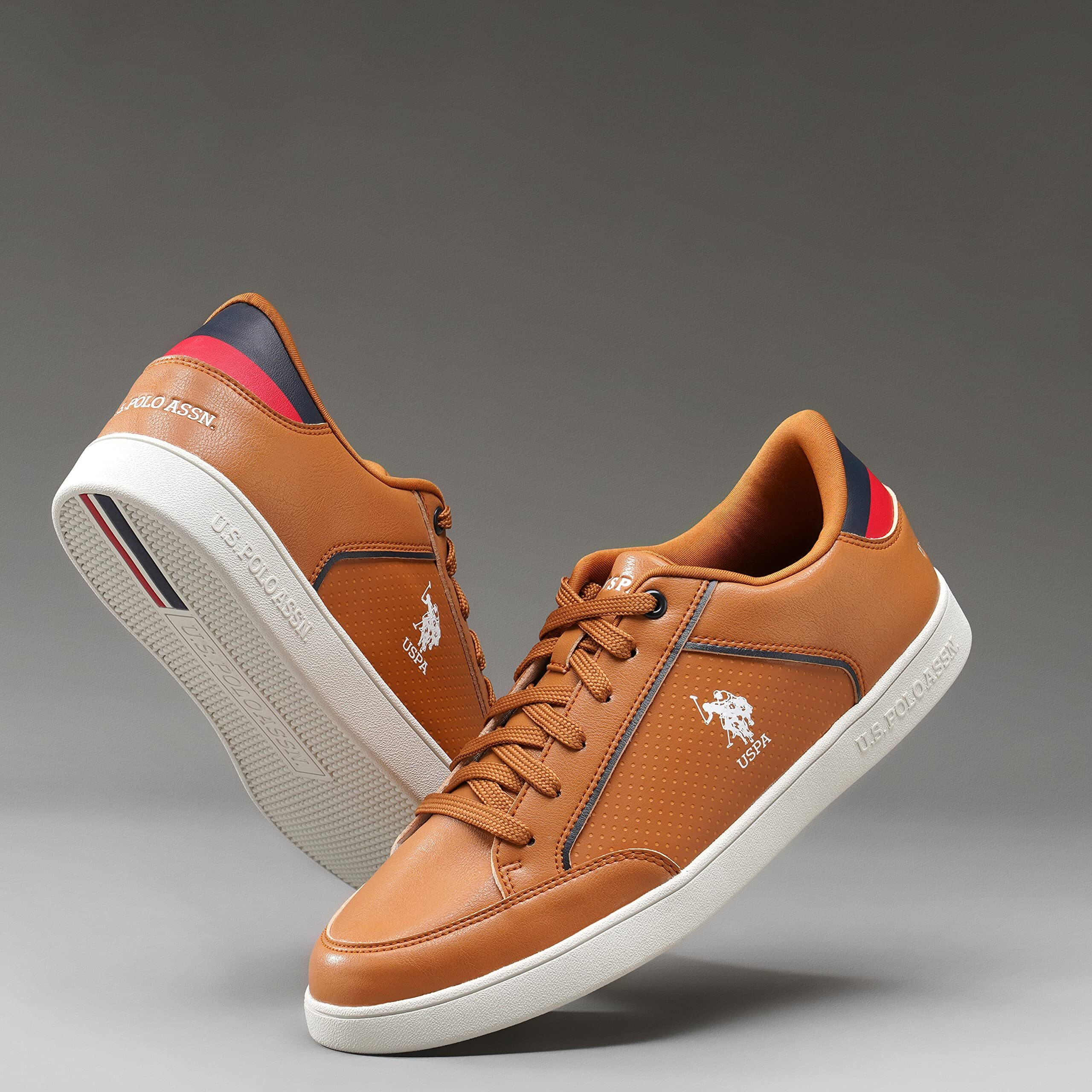 U.S. Polo Assn. Mens Stanford 2.0 Tan Sneaker - 8 Uk (2Fd22193K06)