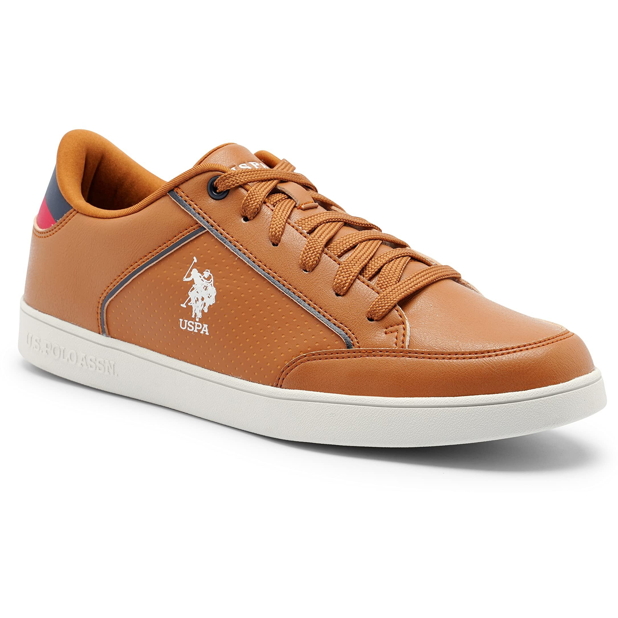 U.S. Polo Assn. Mens Stanford 2.0 Tan Sneaker - 8 Uk (2Fd22193K06)