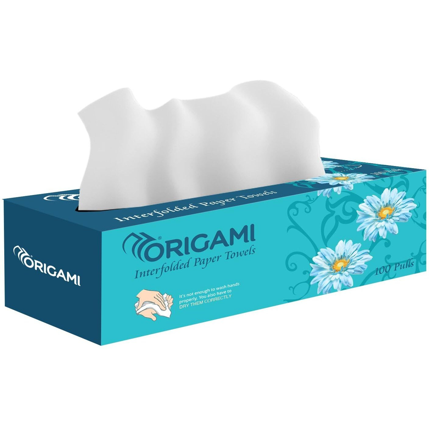 Origami 1 Ply Paper Napkins Pull Box | Pack Of 4 (100 Pulls Per Box, 400 Sheets)