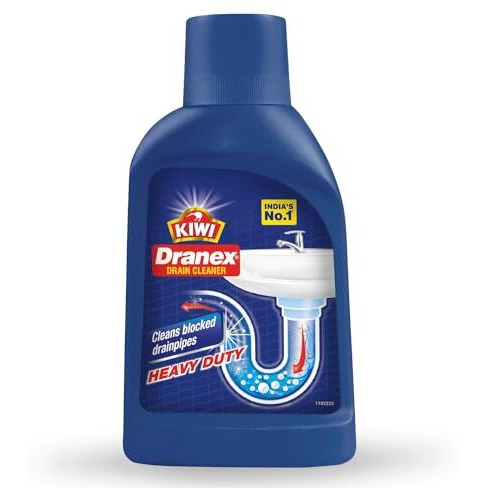 Kiwi Mr. Muscle Kiwi Dranex Drain Cleaner Powder, 375G | Removes Clogs, Blockages In Washbasin, Septic Tank, Sinks, Pipes In Just 30 Minutes