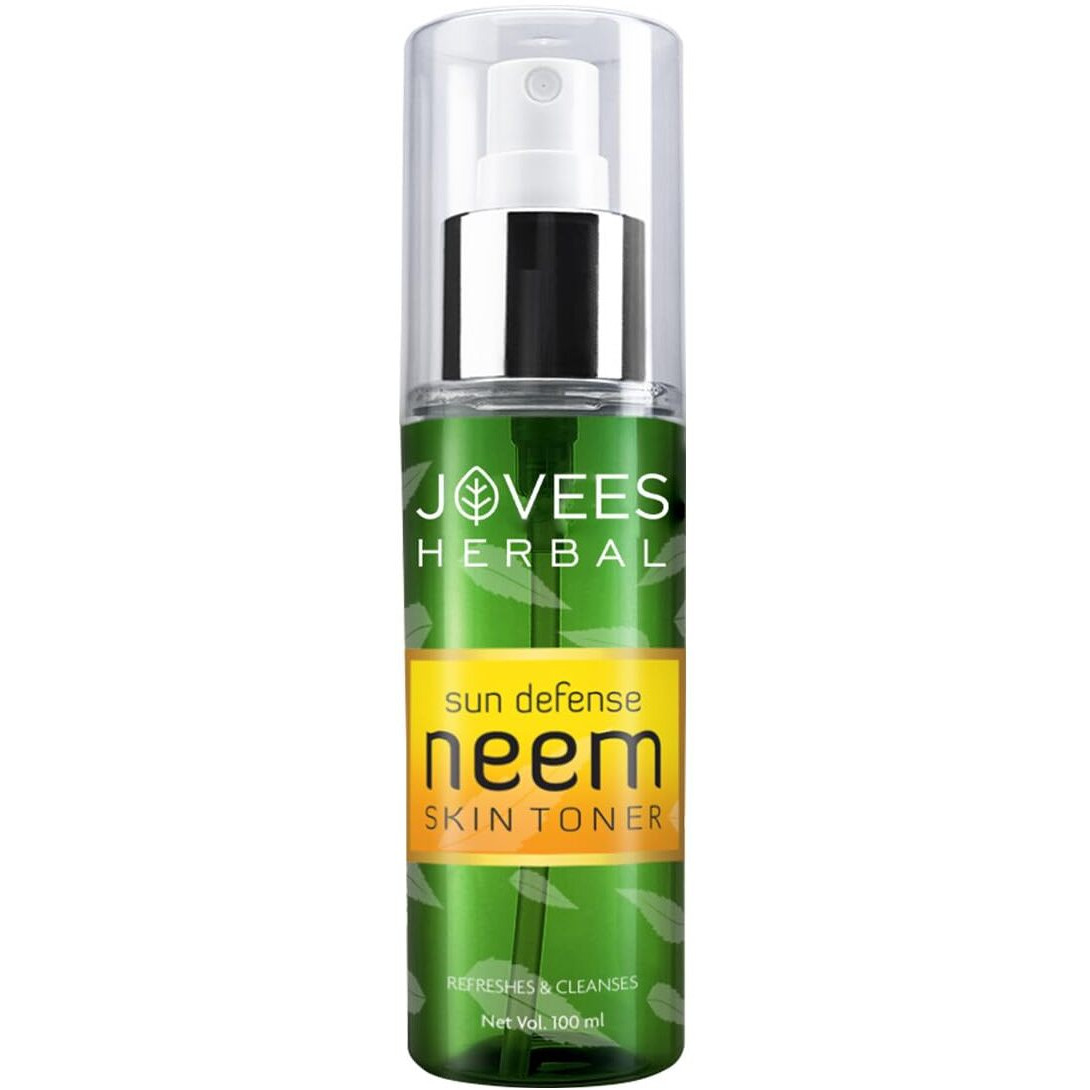 Jovees Herbal Neem Skin Toner | Sun Protection, Tightens Pores, Glowing Skin | Paraben And Alcohol Free | For All Skin Types | 100Ml New