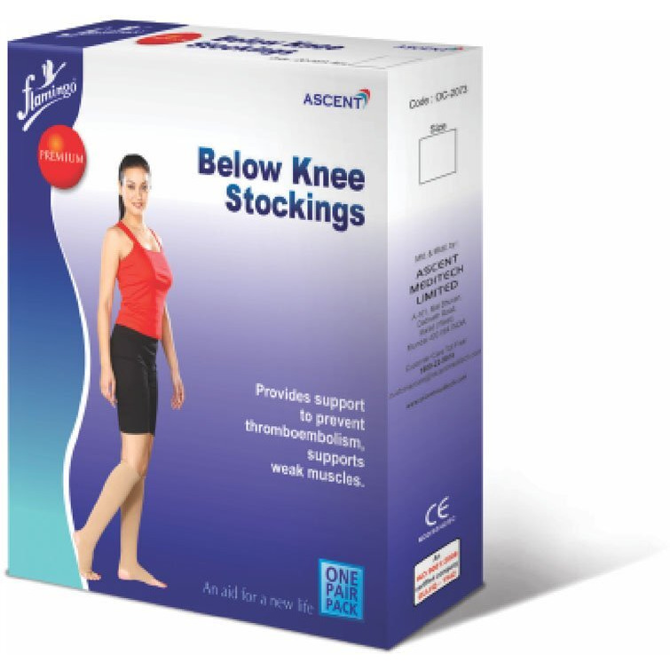 Flamingo Premium Below Knee Stockings - Large (Color May Vary)