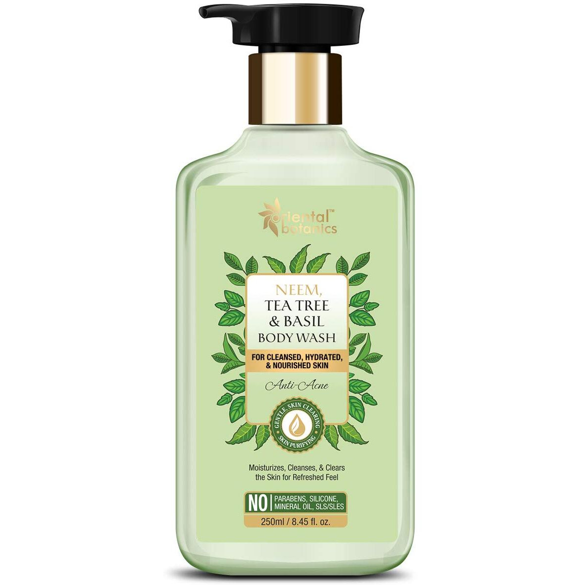 St.Botanica Oriental Botanics Neem, Tea Tree And Basil Anti Acne Body Wash - No Parabens And Sulphates, Cruelty Free And Vegan (250 Ml)