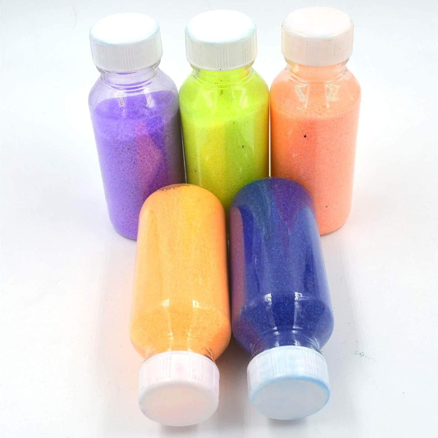 Tota Rangoli Powder Plastic Bottles - Pack Of 5 (80 Gm Each)