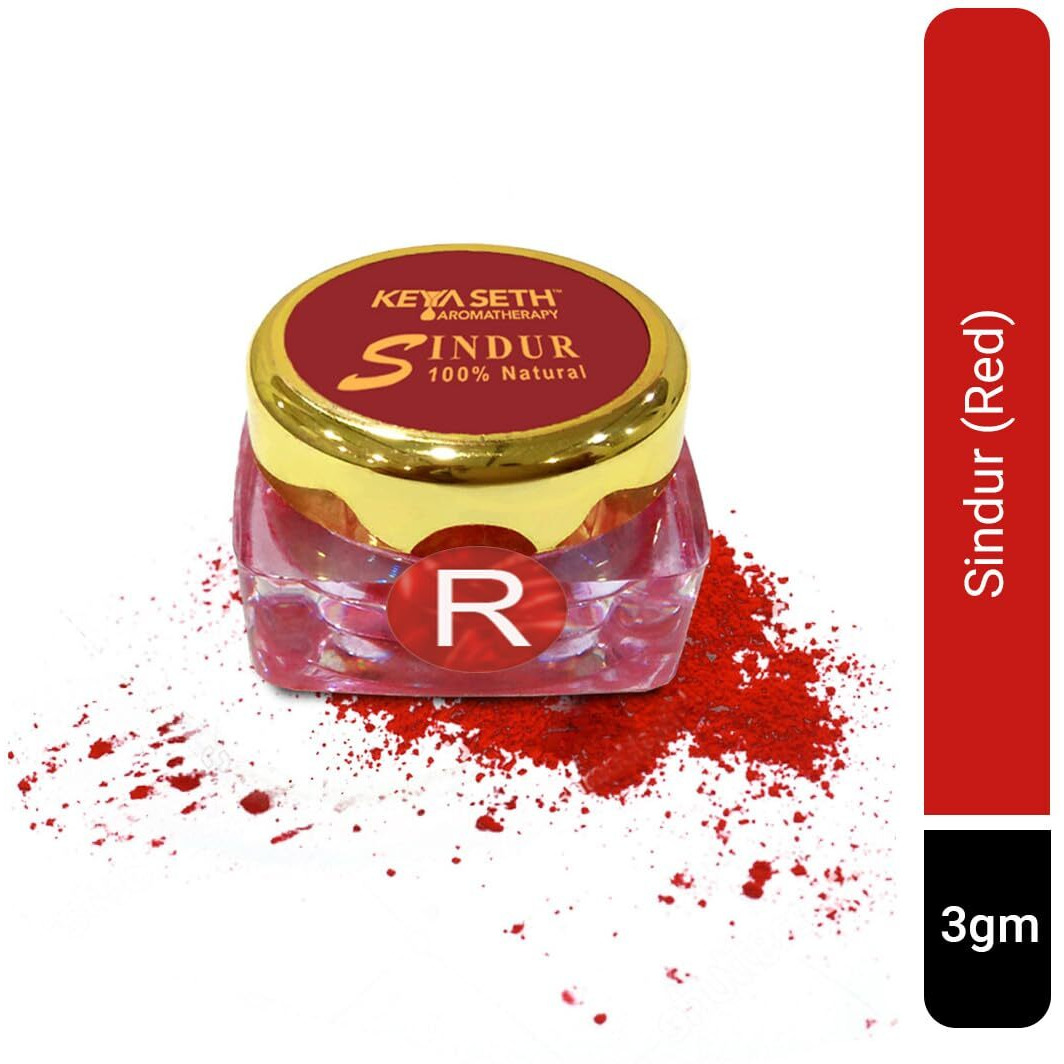 Keya Seth Aromatherapy 100% Natural Sindoor Dust, 3Gm Sindoor (Red)
