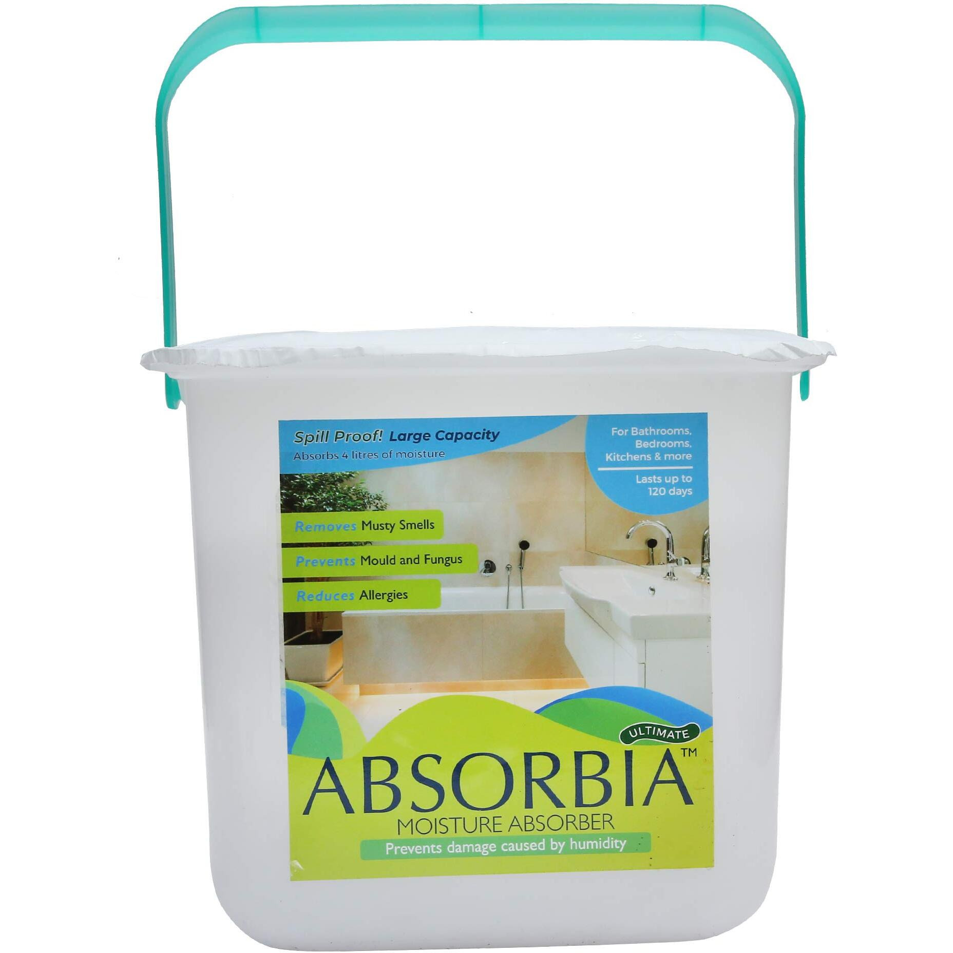 Absorbia Ultimate Moisture Absorber | Pack Of 1 (4000Ml Each) | Moisture Absorber For Wardrobe | Dehumidifier For Room Moisture | Air Freshener For Room, Toilet | Moisture Absorbers