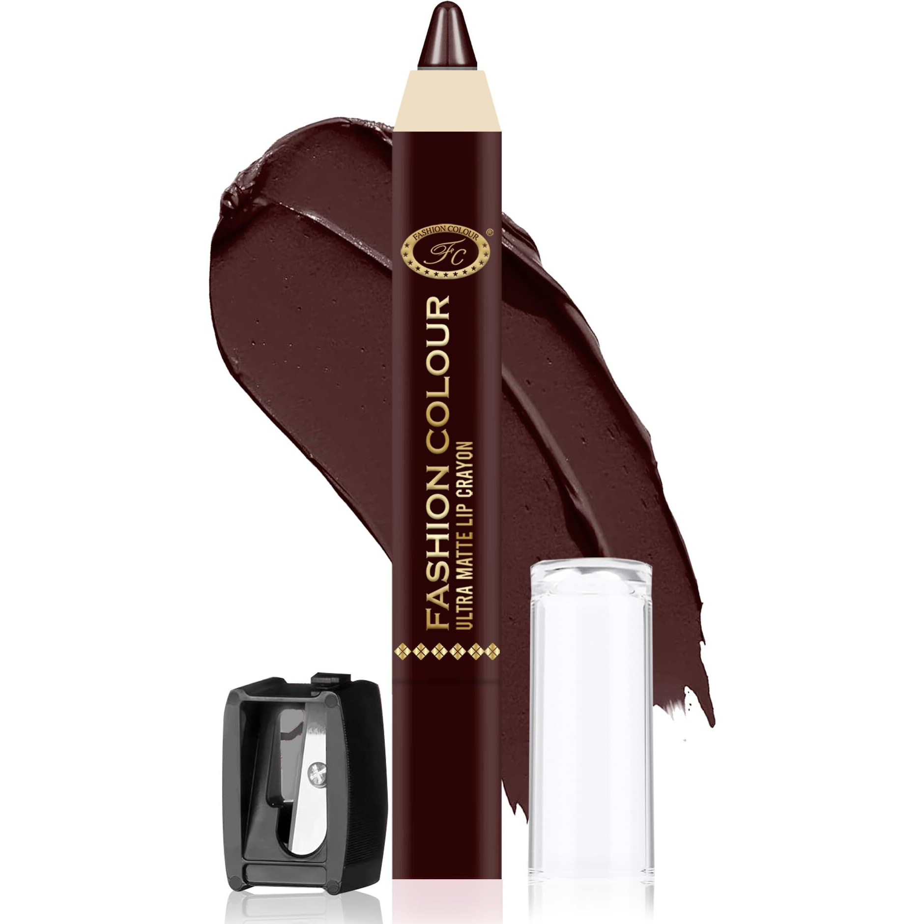 Fashion Colour Ultra Matte Lip Crayons With Free Sharpener | Smudge Proof And Waterproof | For Hydration And Moisturization | Long Lasting Lipwear With Matte Finish, Cruelty-Free And Paraben-Free - 2.5 Gm(Pretty Please)